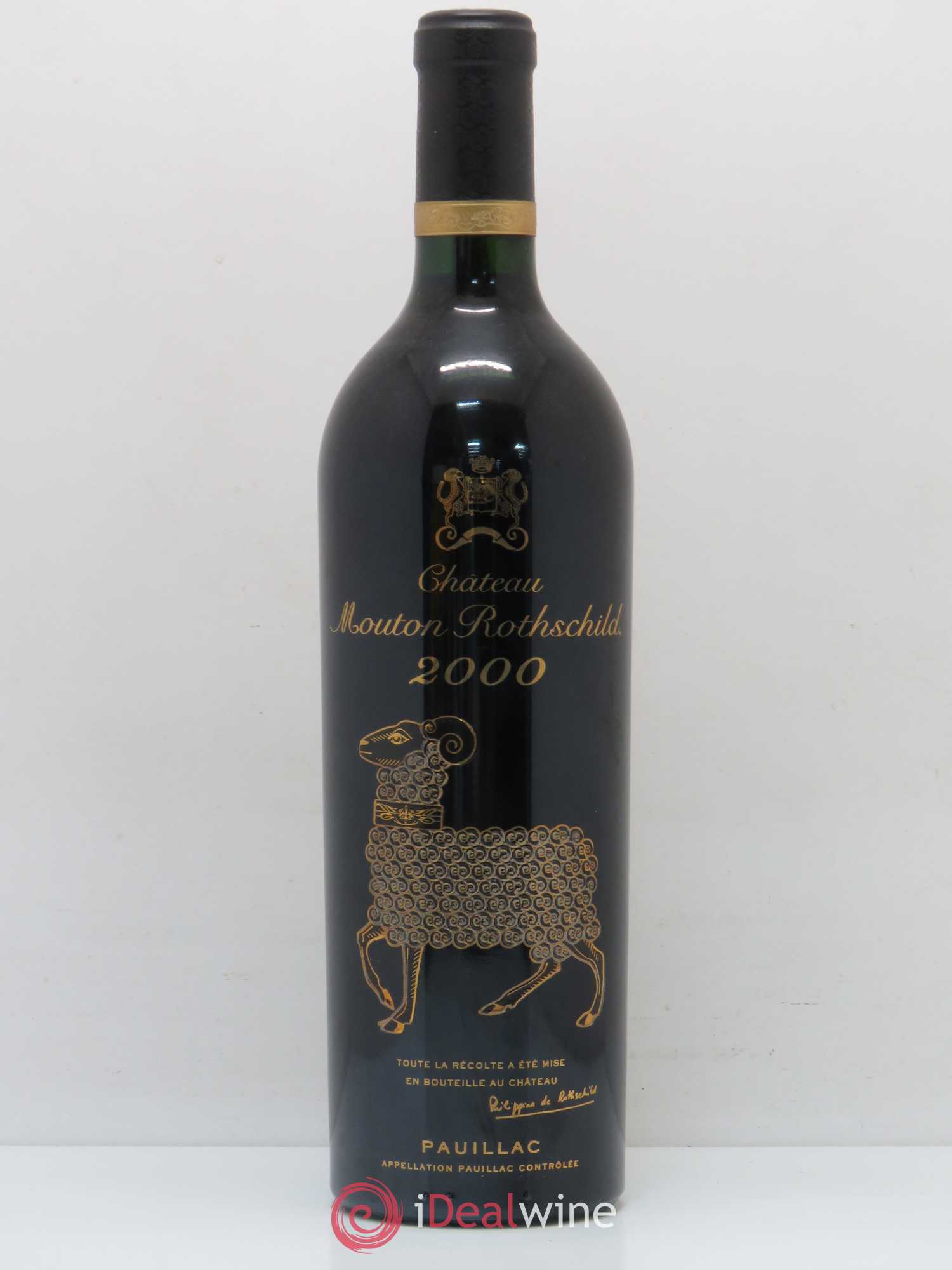 Château Mouton Rothschild 1er Grand Cru Classé 2000 - Lot de 1 bouteille - 0