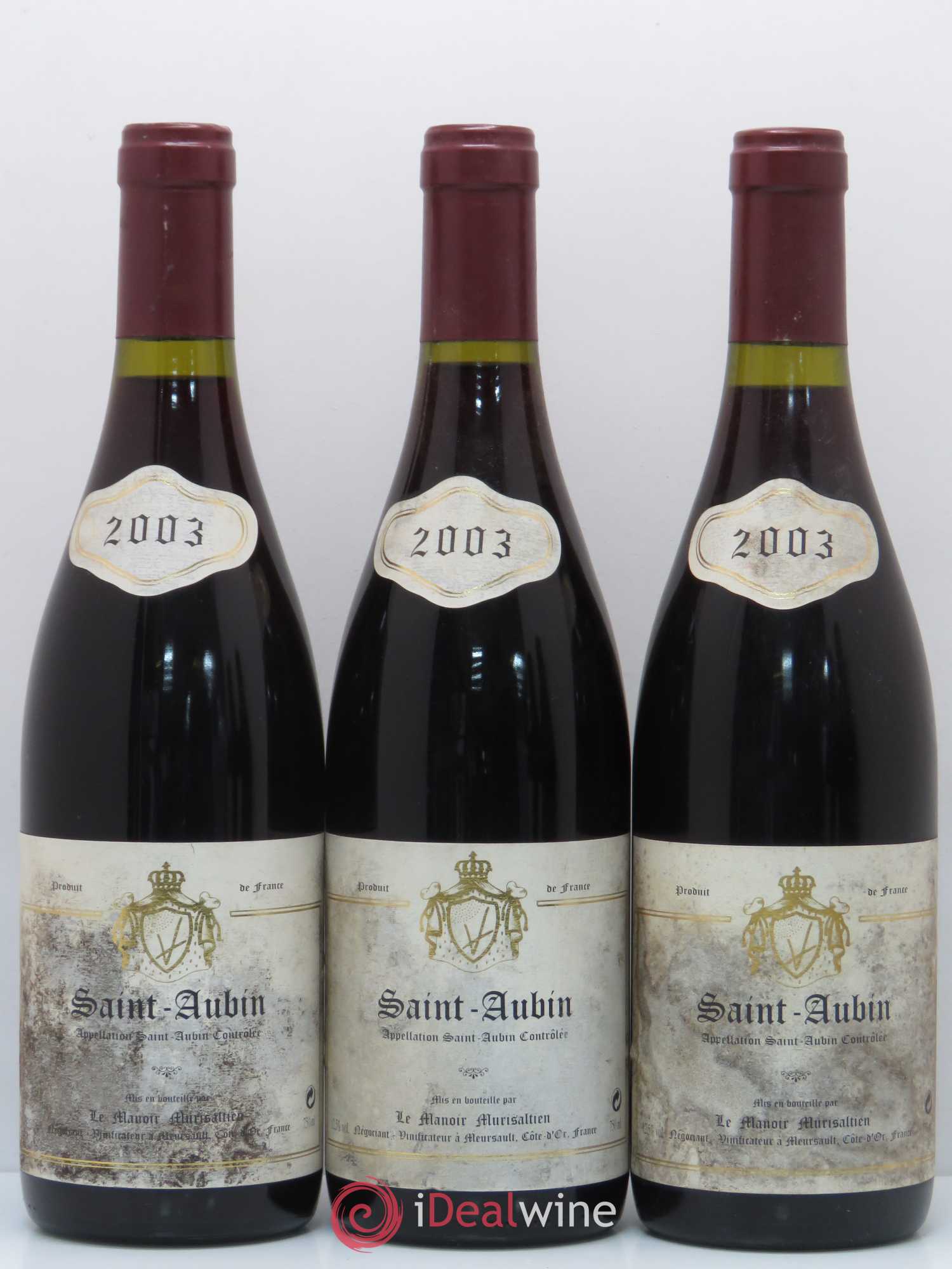 Saint-Aubin Le Manoir Murisaltien 2003 - Lot de 5 bouteilles - 1