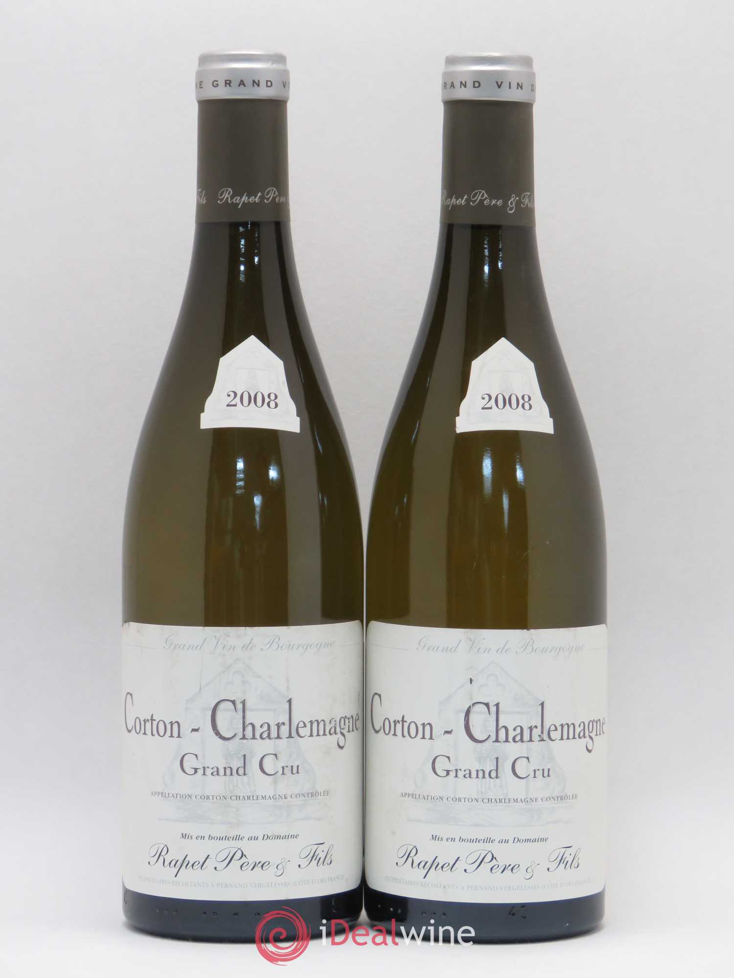 Corton-Charlemagne Grand Cru Rapet Père & Fils 2008 - Lot de 2 bouteilles - 0