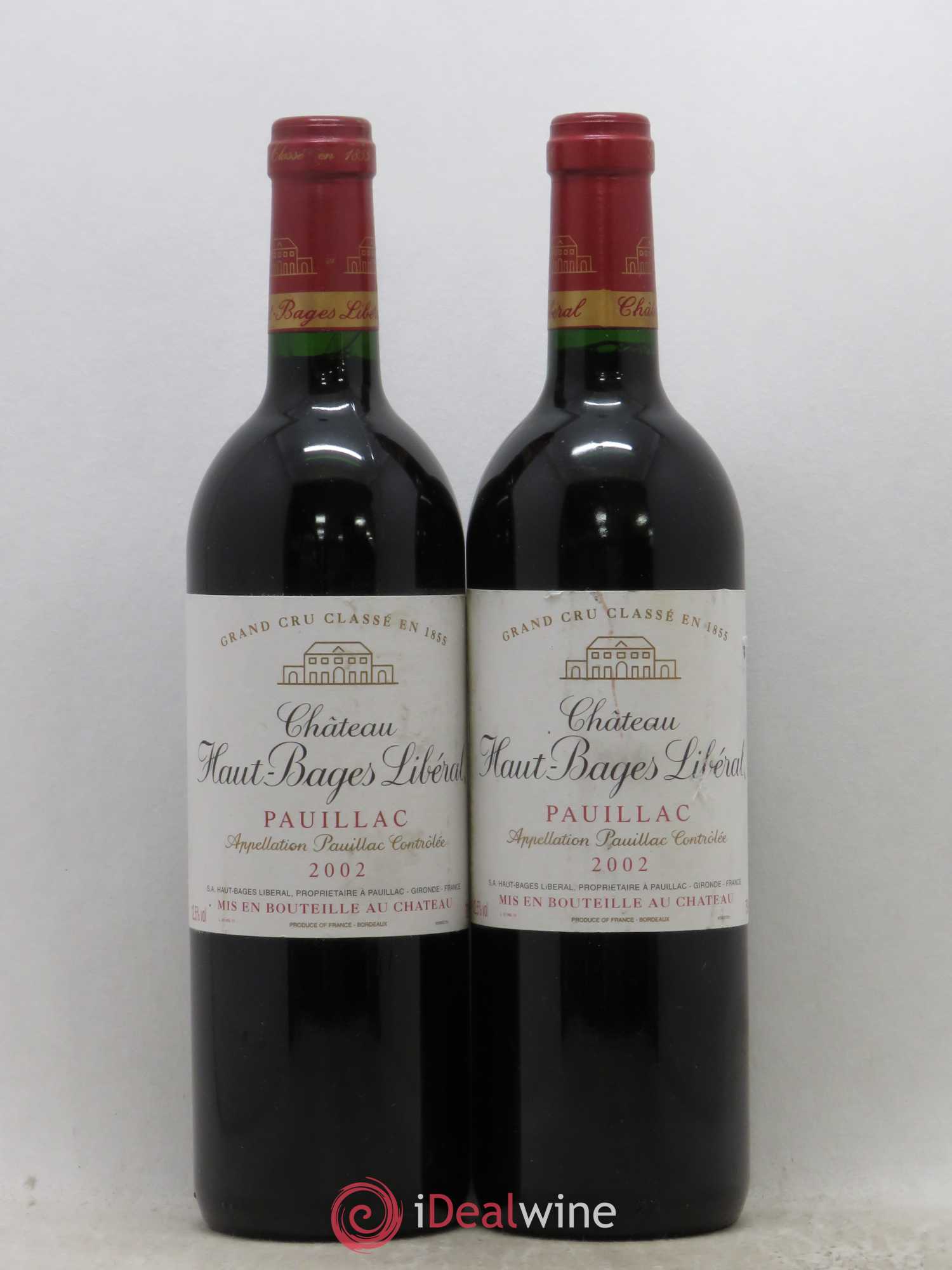 Château Haut Bages Libéral 5ème Grand Cru Classé 2002 - Lot de 2 bouteilles - 0