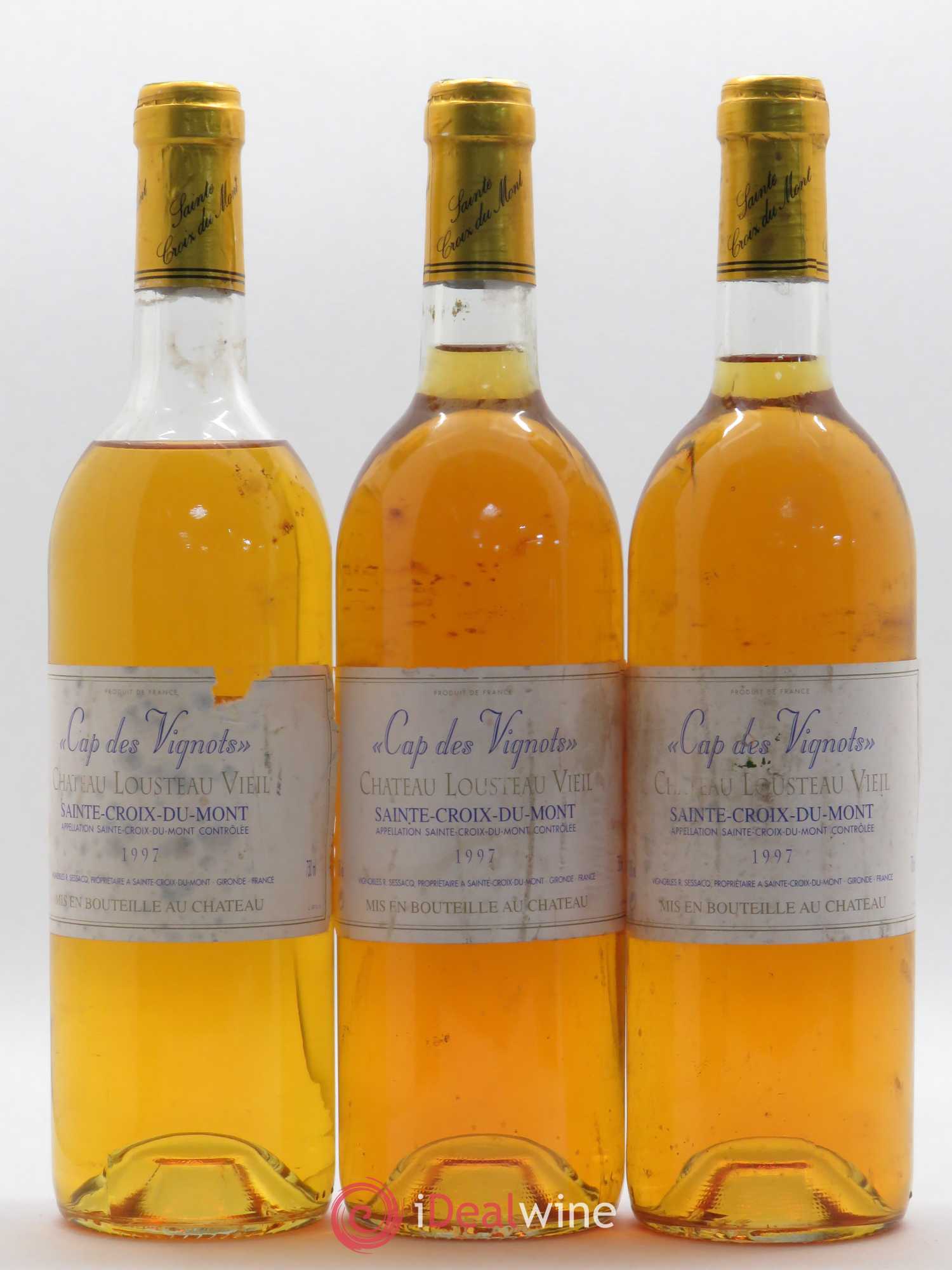 Sainte-Croix-du-Mont Château Lousteau Vieil Cap des Vignots 1997 - Lotto di 3 bottiglie - 0
