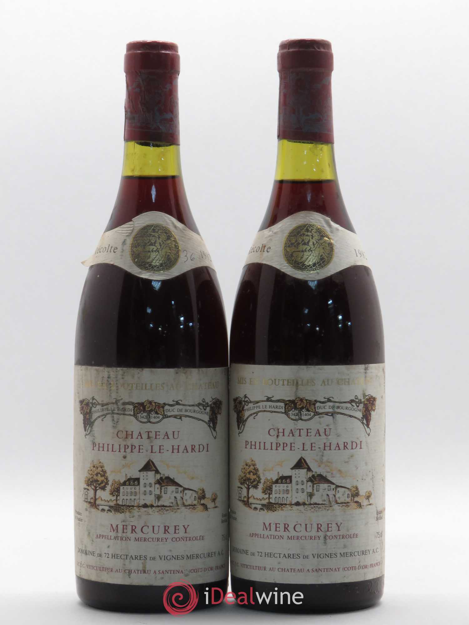 Mercurey Château Philippe Le Hardi 1982 - Posten von 2 Flaschen - 0