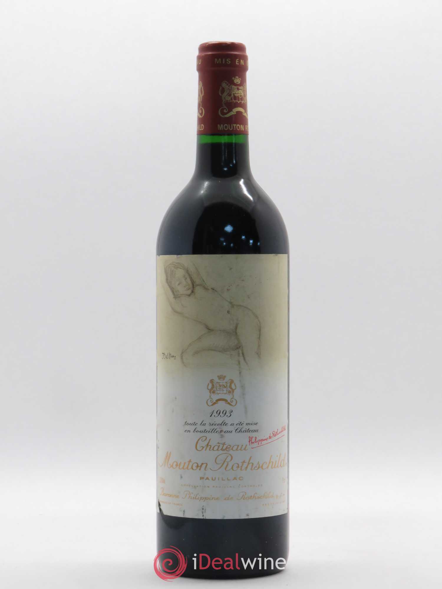 Château Mouton Rothschild 1er Grand Cru Classé 1993 - Lot de 1 bouteille - 0