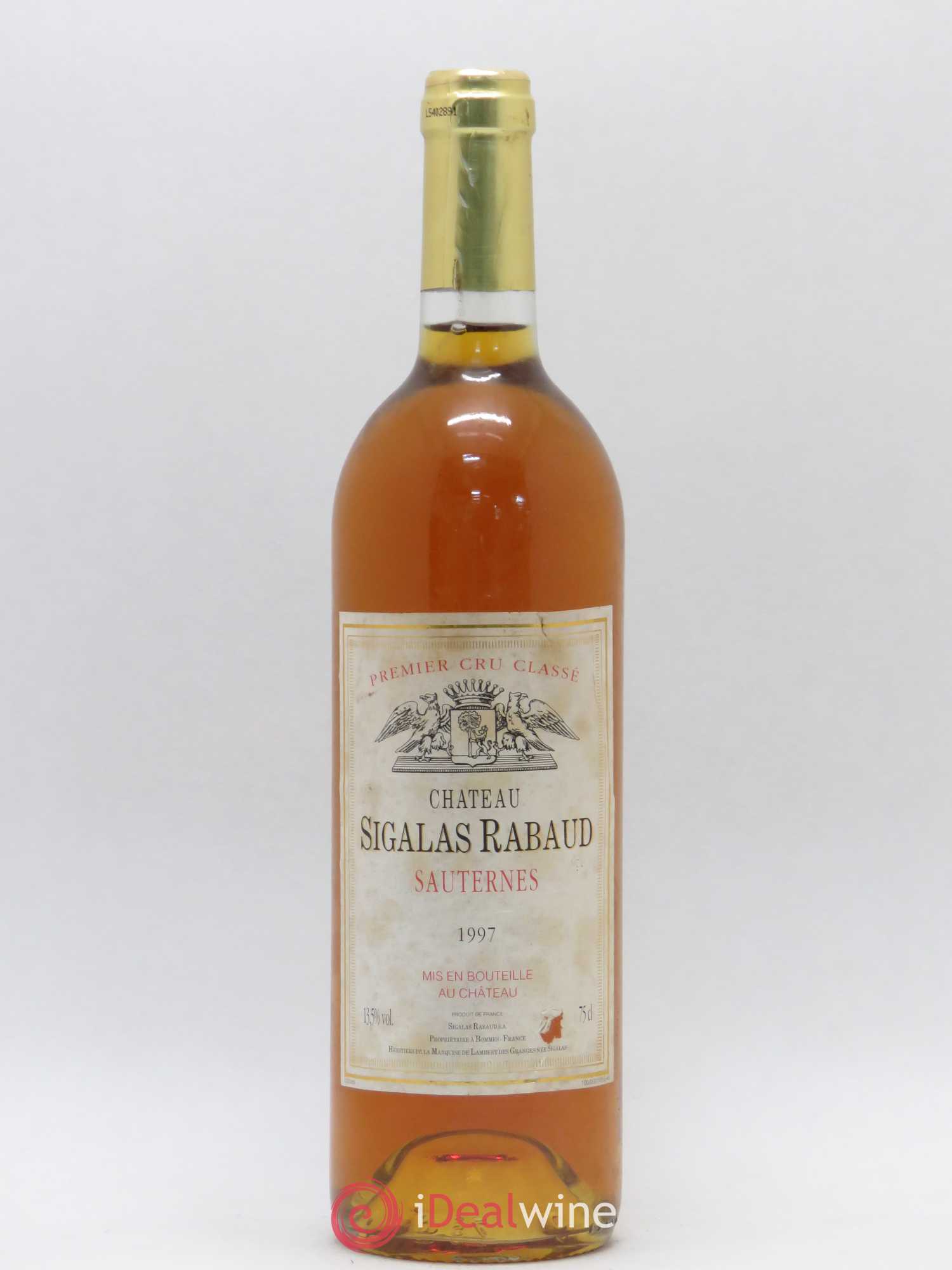 Château Sigalas Rabaud 1er Grand Cru Classé 1997 - Lotto di 1 bottiglia - 0