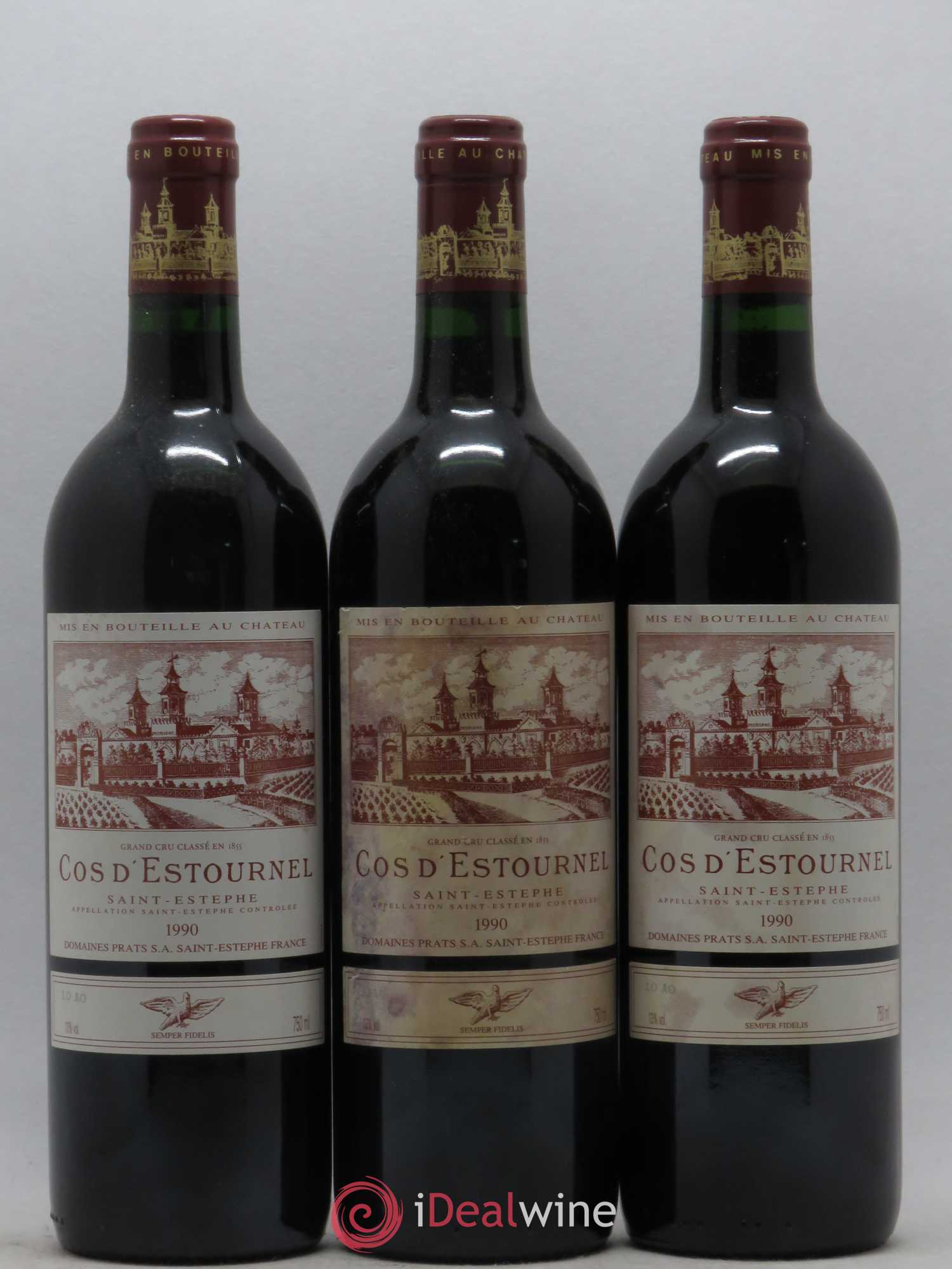 Cos d'Estournel 2ème Grand Cru Classé 1990 - Lot de 3 bouteilles - 0