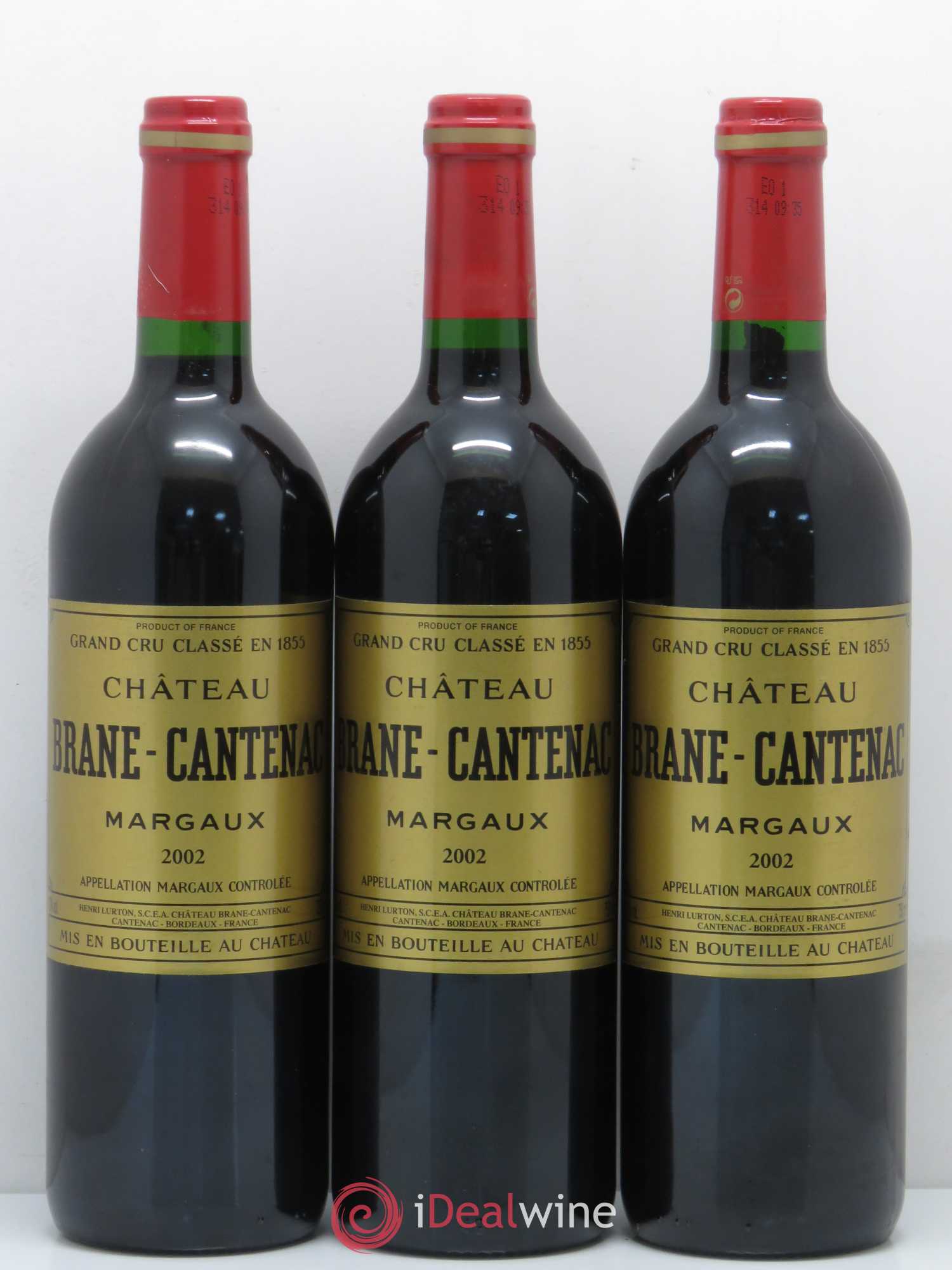Château Brane Cantenac 2ème Grand Cru Classé 2002 - Lot de 12 bouteilles - 2