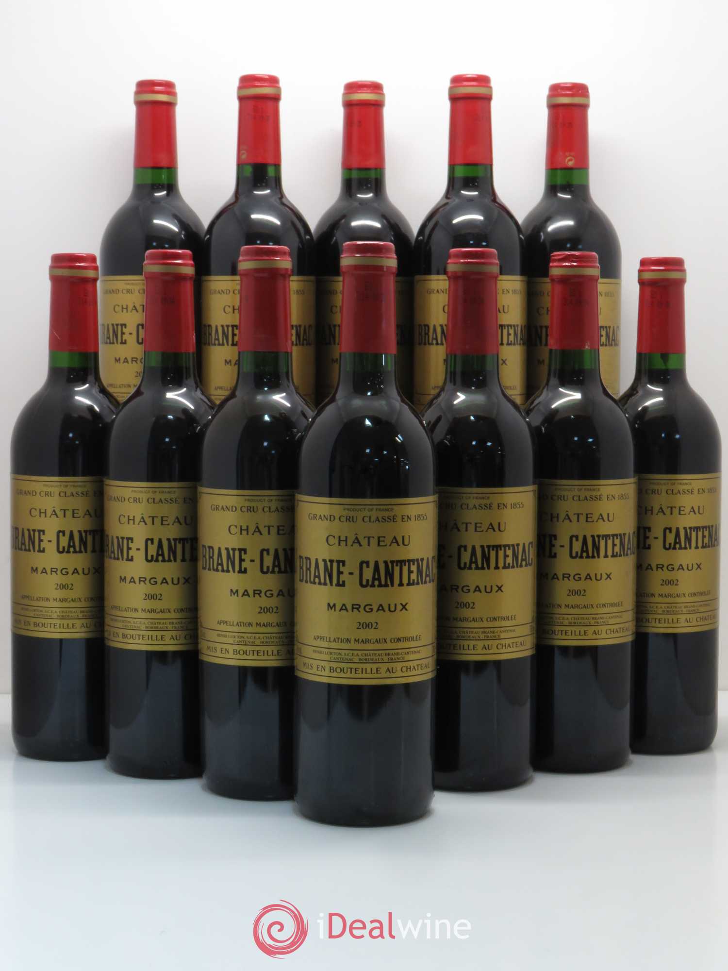 Château Brane Cantenac 2ème Grand Cru Classé 2002 - Lot de 12 bouteilles - 0