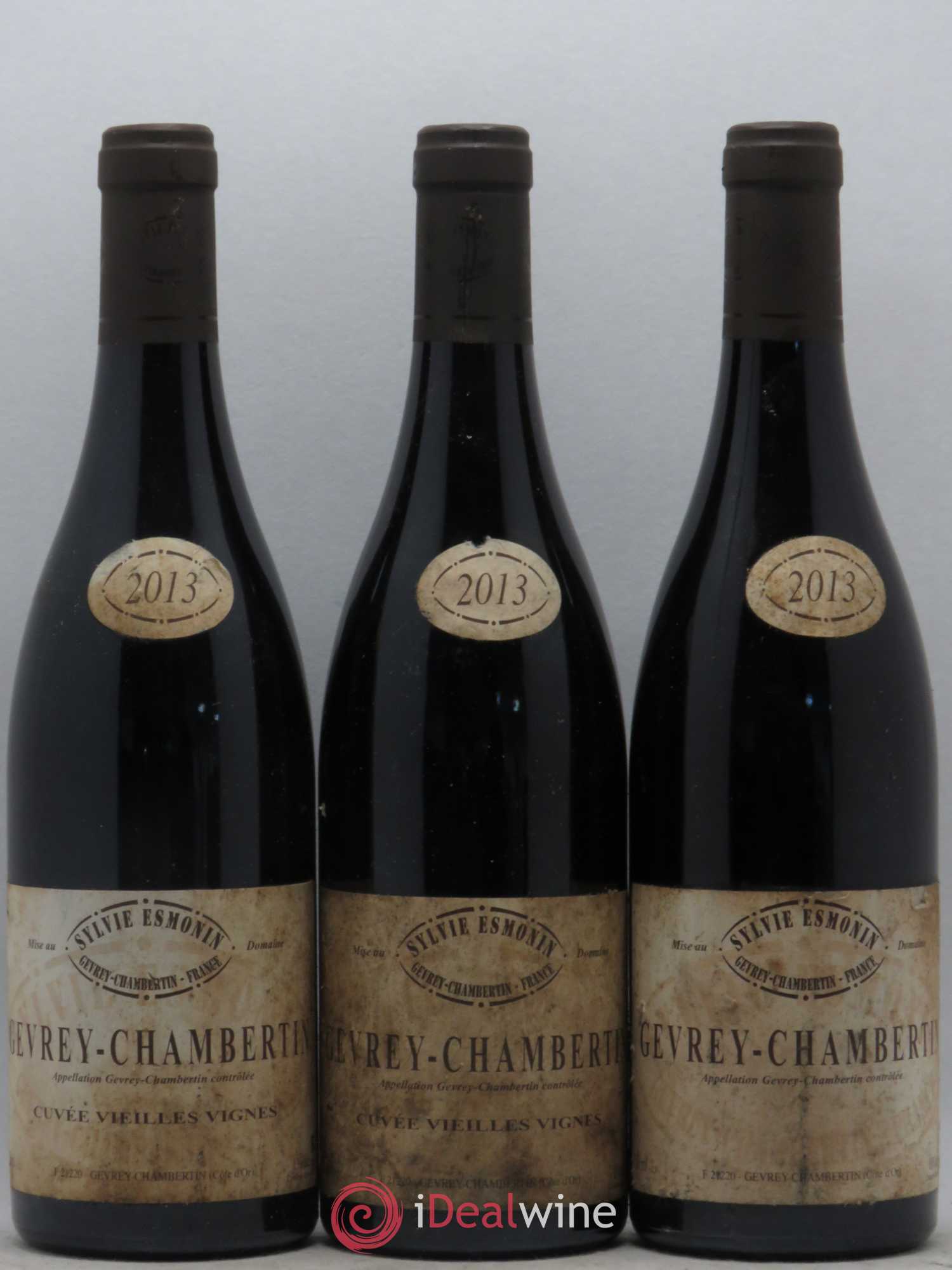 Gevrey-Chambertin Vieilles Vignes Sylvie Esmonin 2013 - Lot de 3 bouteilles - 0