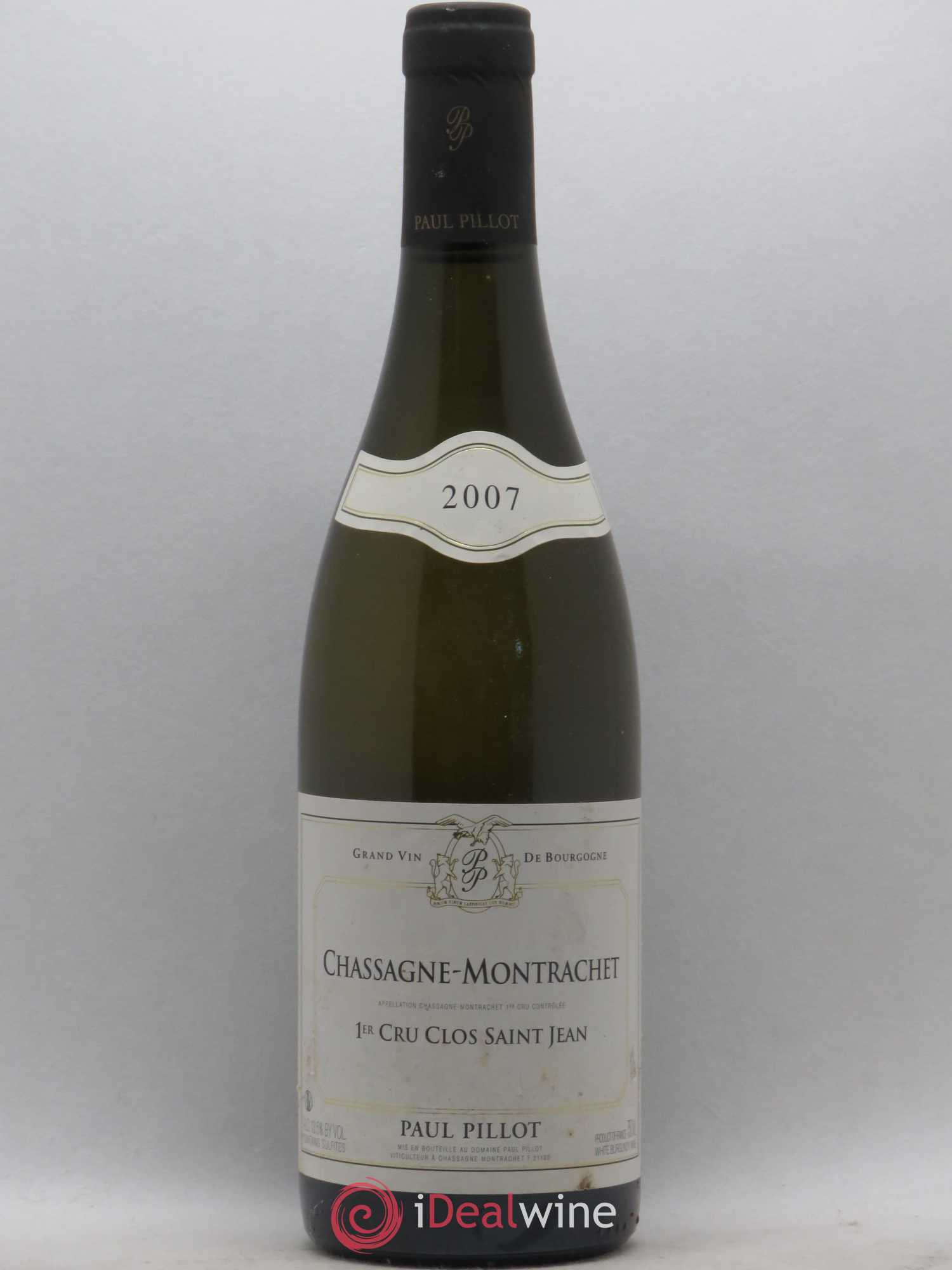 Chassagne-Montrachet 1er Cru Clos Saint-Jean Paul Pillot (Domaine) 2007 - Lot de 1 bouteille - 0