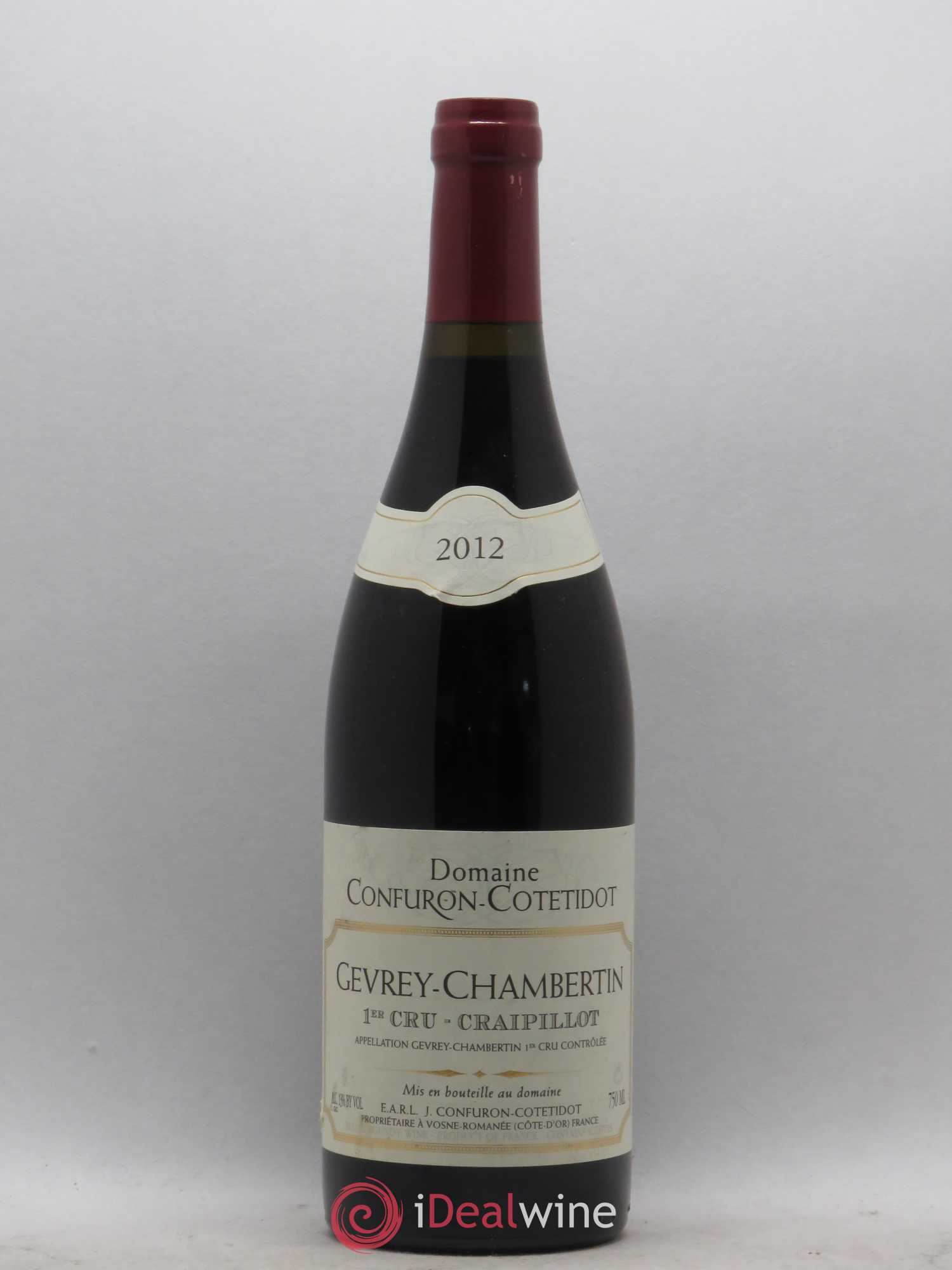 Gevrey-Chambertin 1er Cru Craipillot Confuron-Cotetidot 2012 - Lot de 1 bouteille - 0