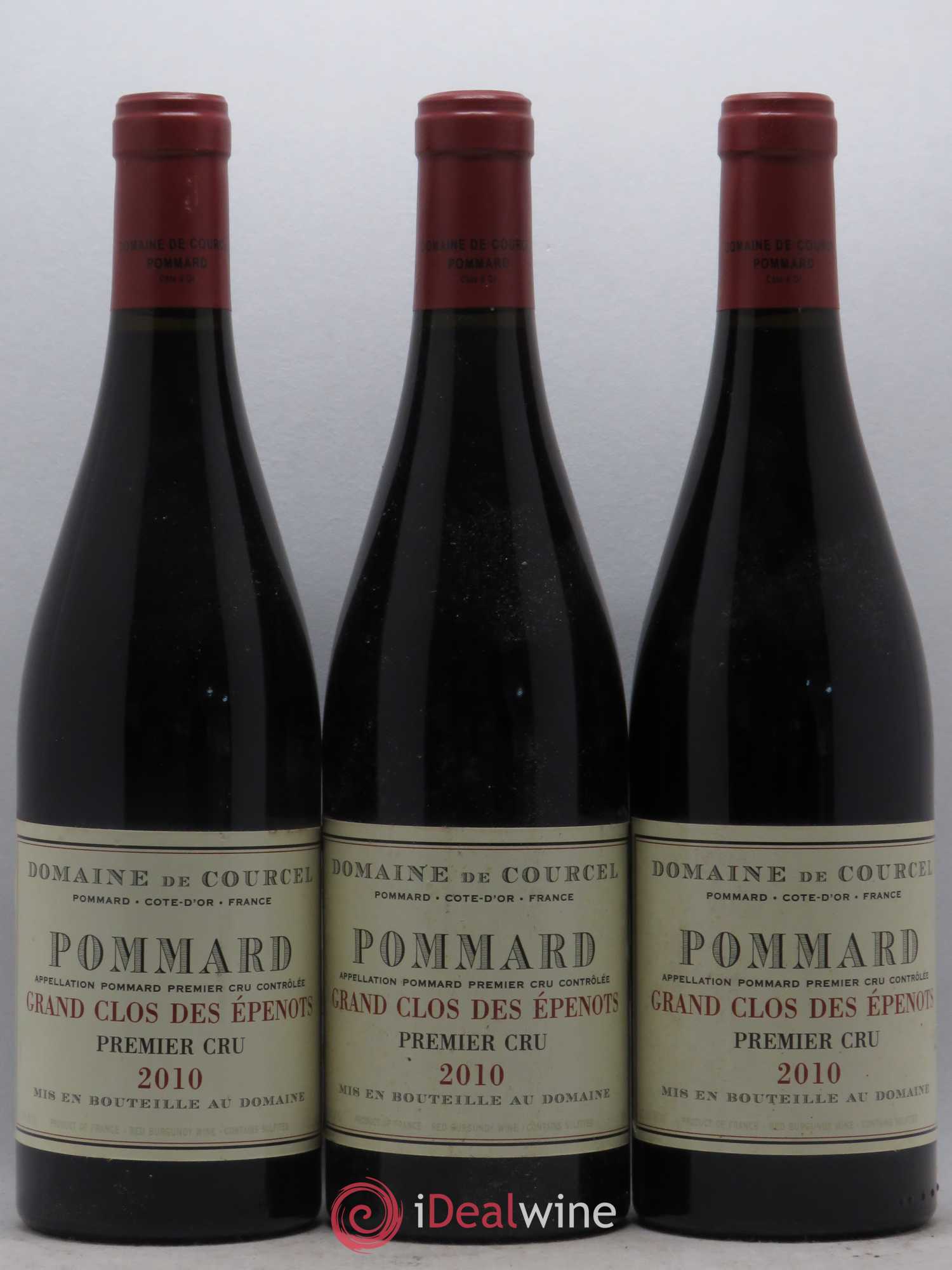 Pommard 1er Cru Grand Clos des Epenots de Courcel (Domaine) 2010 - Lot de 3 bouteilles - 0