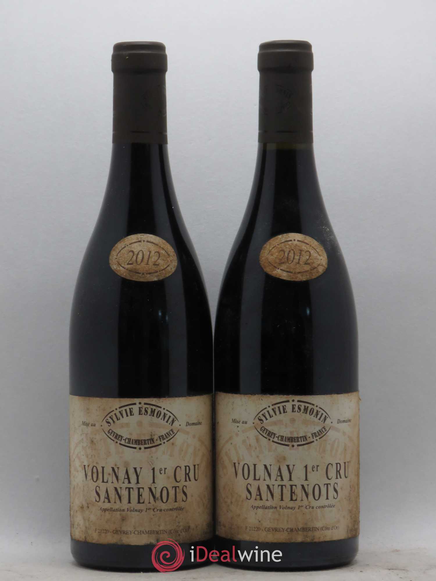 Volnay 1er Cru Santenots Sylvie Esmonin 2012 - Lot de 2 bouteilles - 0