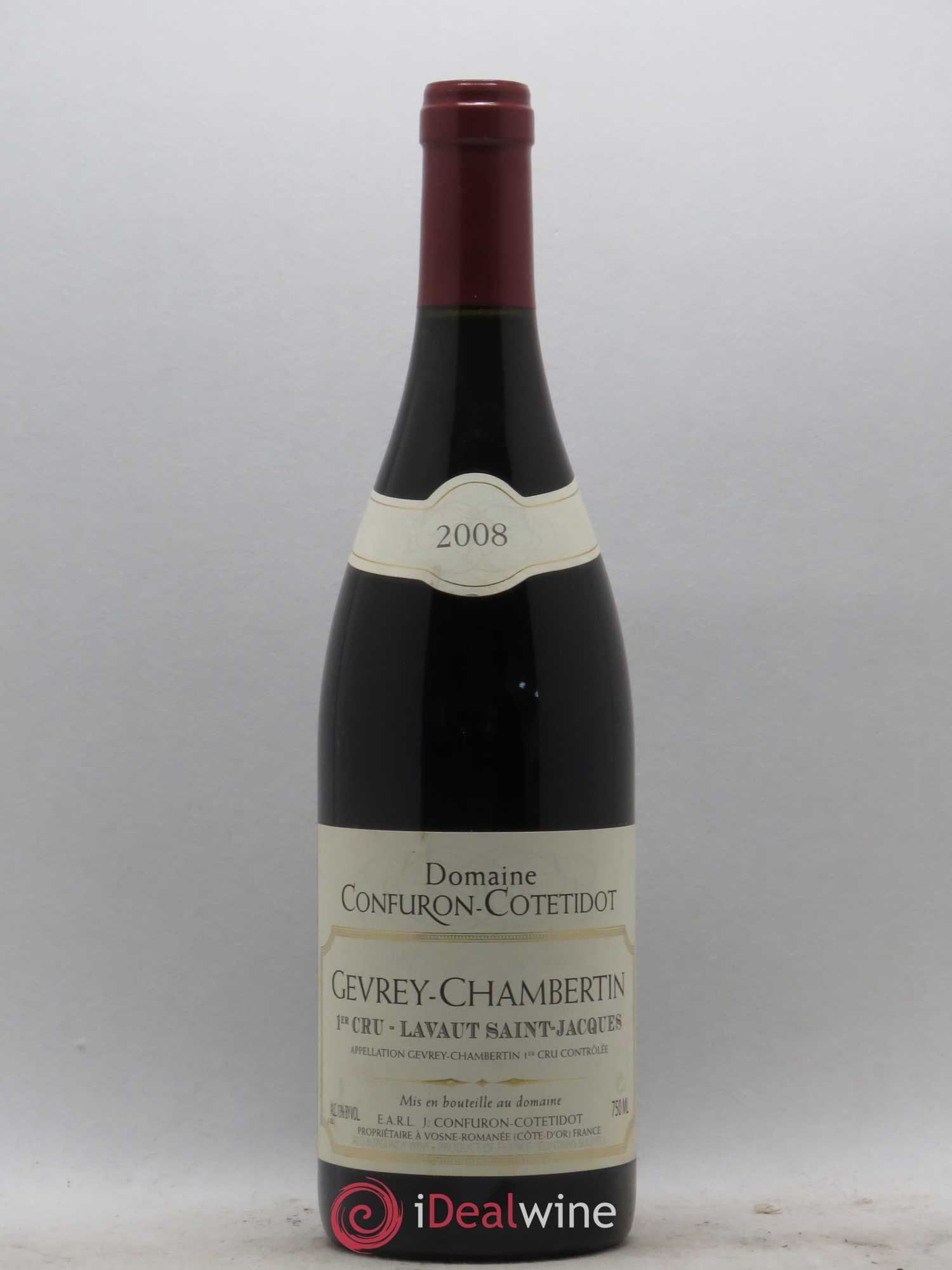Gevrey-Chambertin 1er Cru Lavaut Saint Jacques Domaine Confuron Cotetidot 2008 - Posten von 1 Flasche - 0