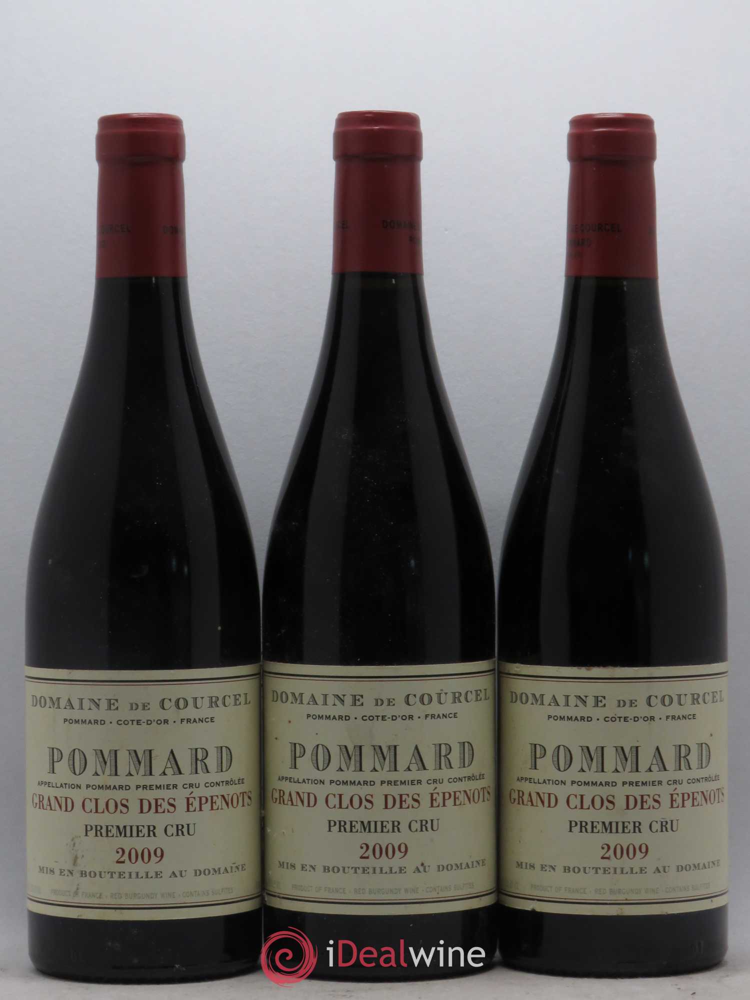 Pommard 1er Cru Grand Clos des Epenots de Courcel (Domaine) 2009 - Lot de 3 bouteilles - 0
