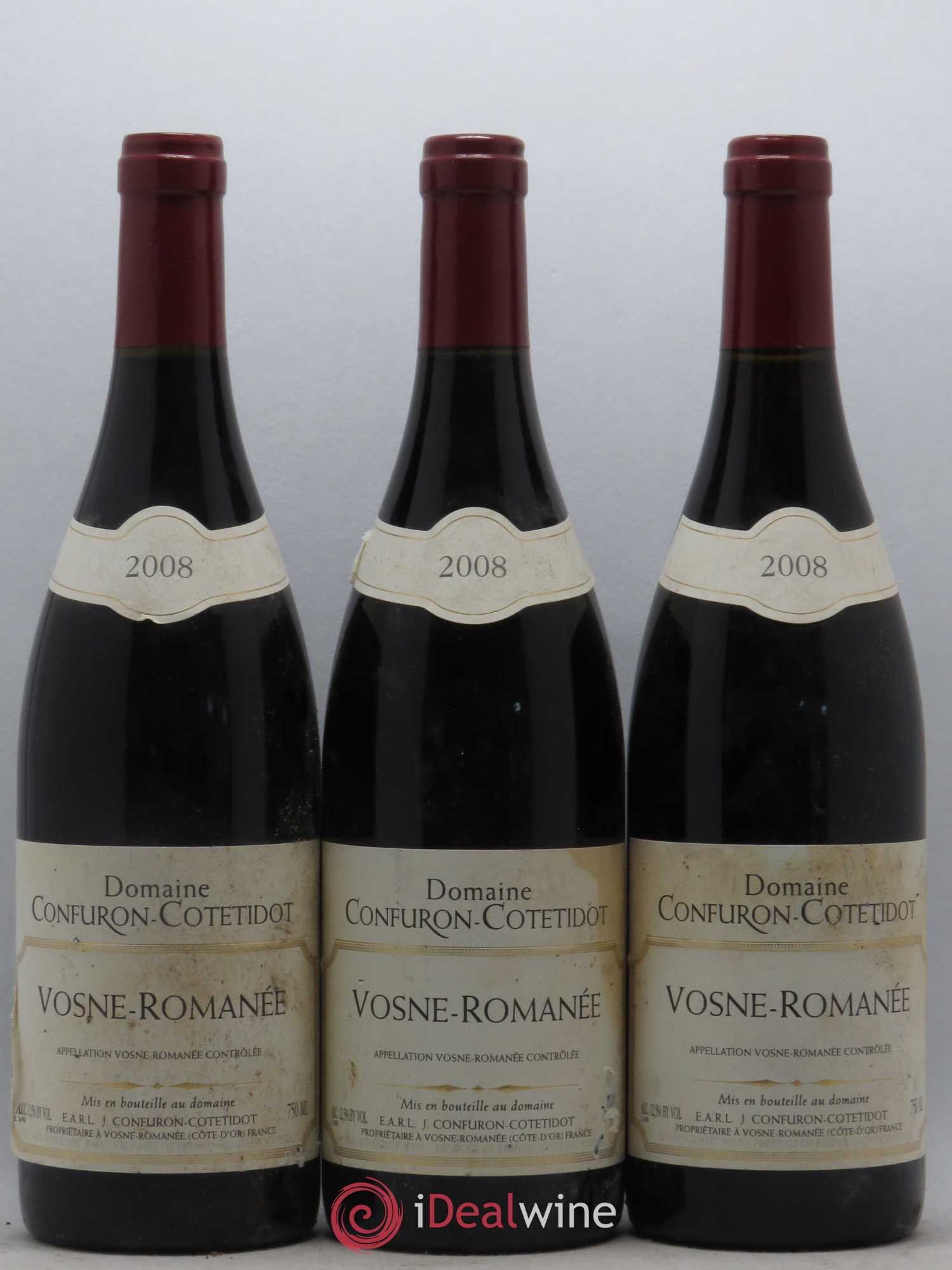 Vosne-Romanée Confuron-Cotetidot 2008 - Lot de 3 bouteilles - 0