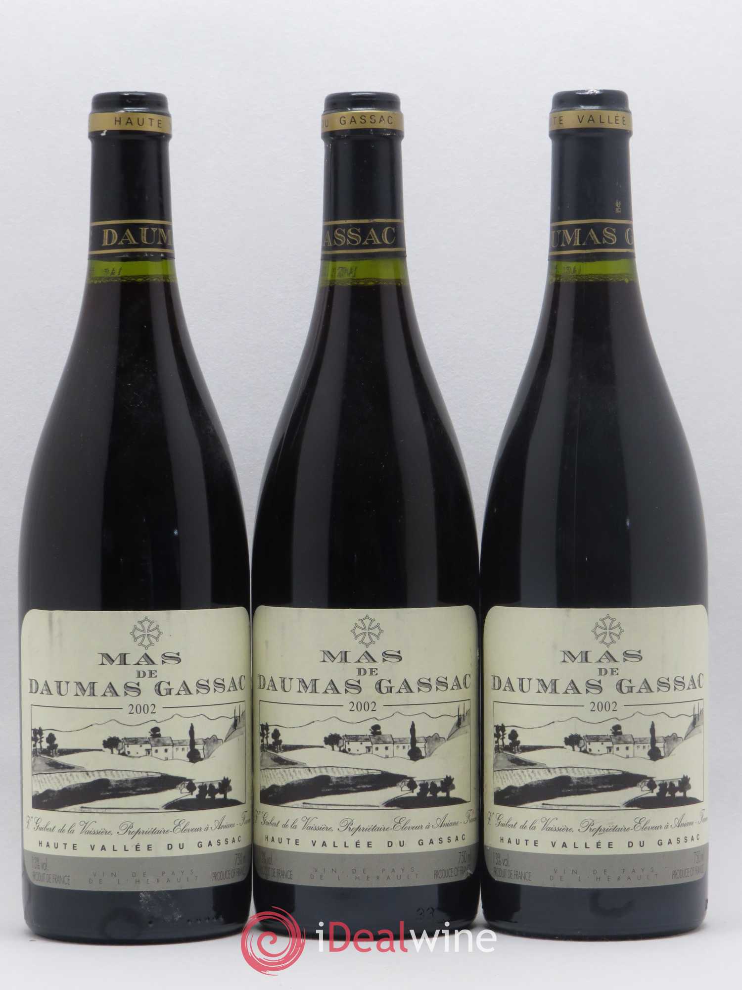 Saint-Guilhem-le-Désert - Cité d'Aniane Mas Daumas Gassac Famille Guibert de La Vaissière 2002 - Lot de 5 bouteilles - 1