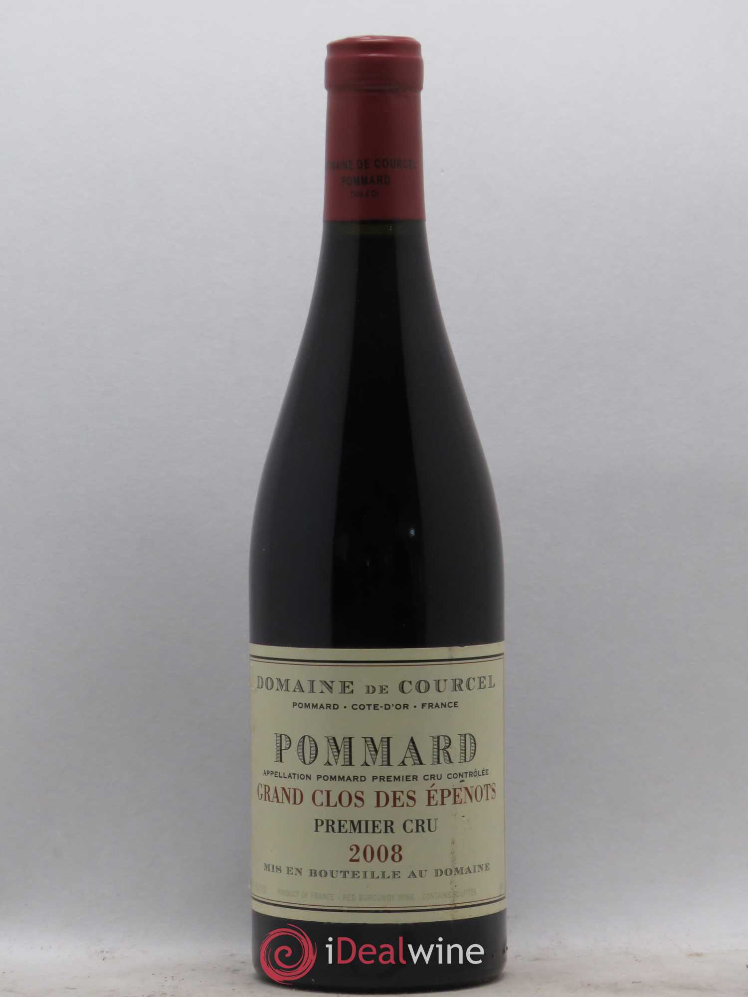 Pommard 1er Cru Grand Clos des Epenots de Courcel (Domaine) 2008 - Lot de 1 bouteille - 0