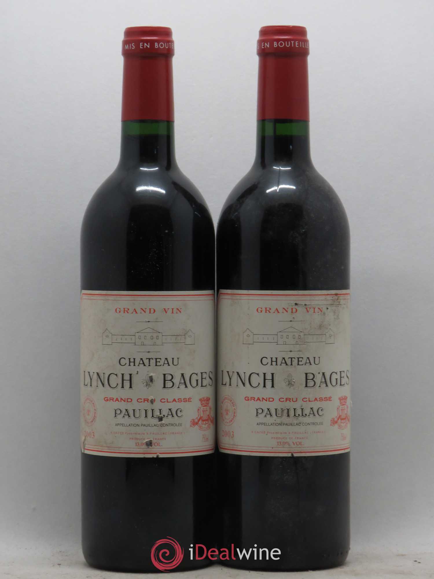 Château Lynch Bages 5ème Grand Cru Classé 2003 - Lot de 2 bouteilles - 0