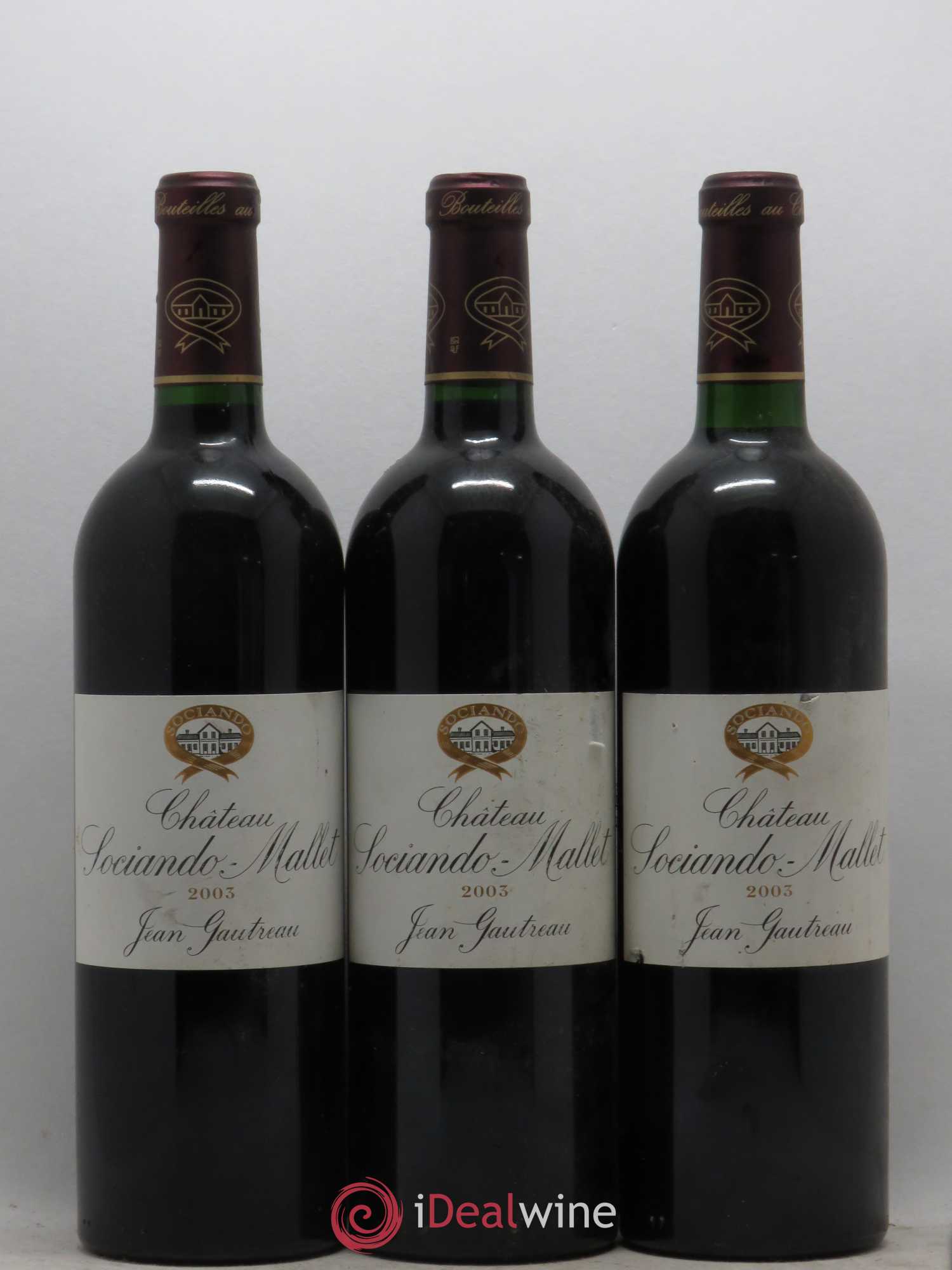 Château Sociando Mallet 2003 - Lot de 6 bouteilles - 1