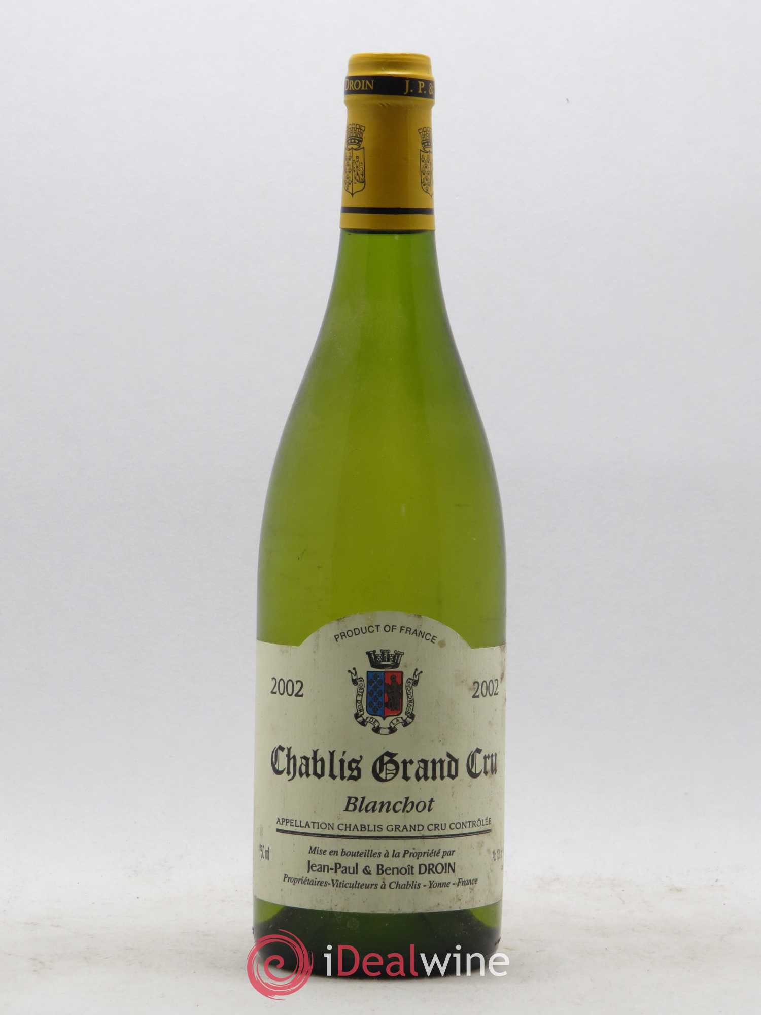 Chablis Grand Cru Blanchot Domaine Jean Paul et Benoit Droin 2002 - Posten von 1 Flasche - 0