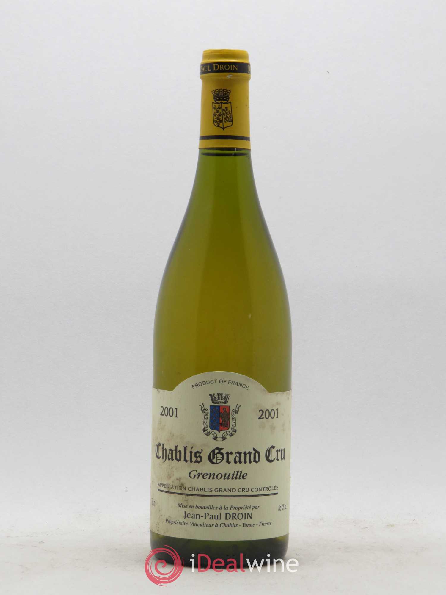 Chablis Grand Cru Grenouilles Jean-Paul & Benoît Droin (Domaine) 2001 - Lot de 1 bouteille - 0