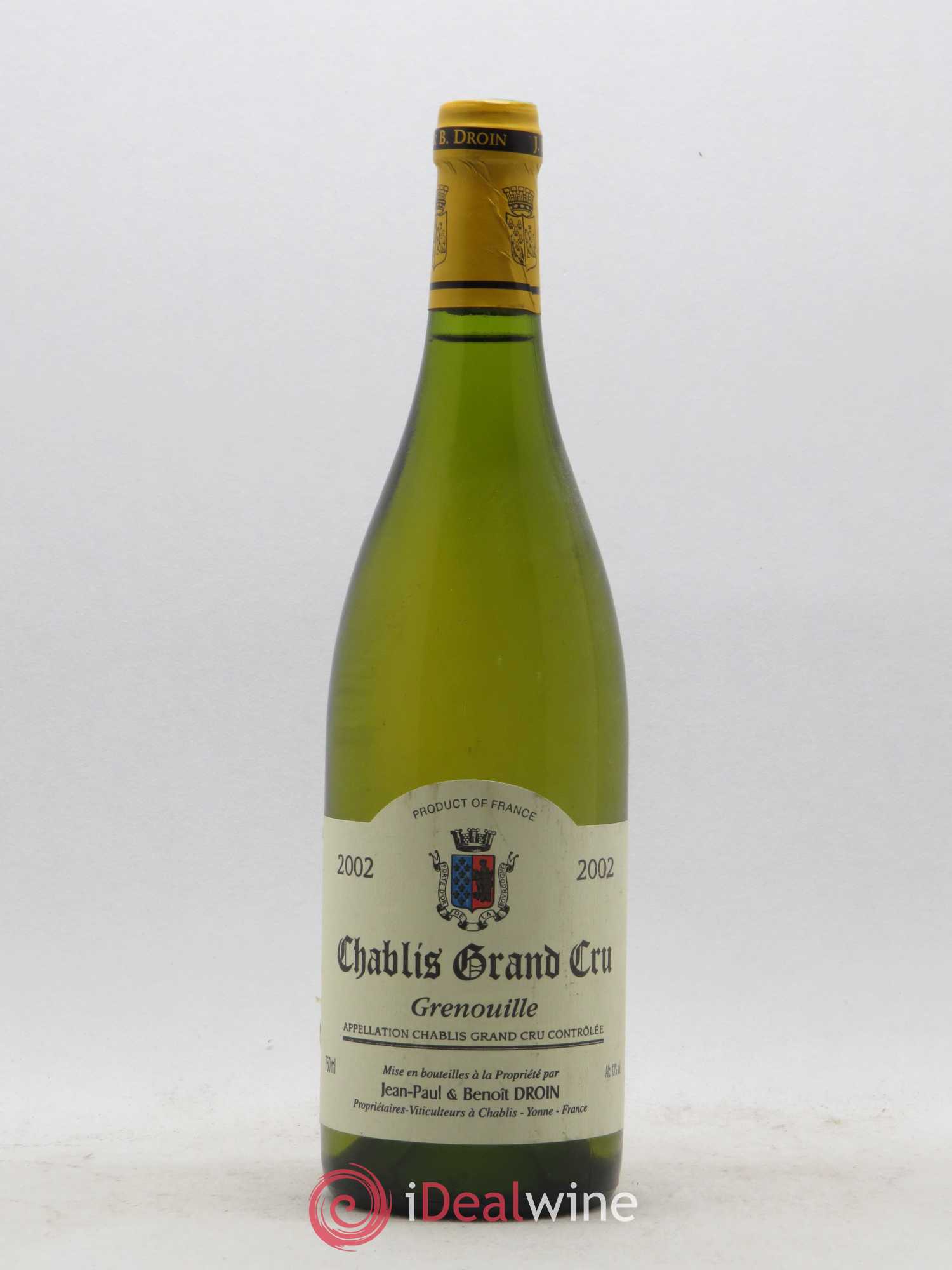 Chablis Grand Cru Grenouilles Jean-Paul & Benoît Droin (Domaine) 2002 - Lot de 1 bouteille - 0