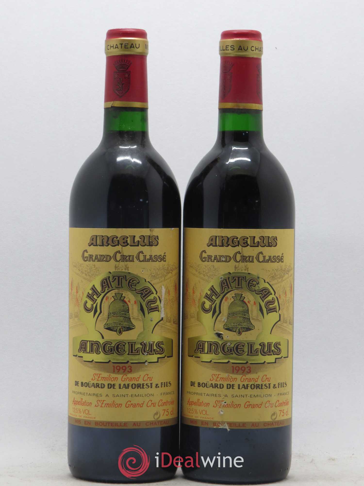 Château Angélus 1er Grand Cru Classé A 1993 - Lot de 2 bouteilles - 0