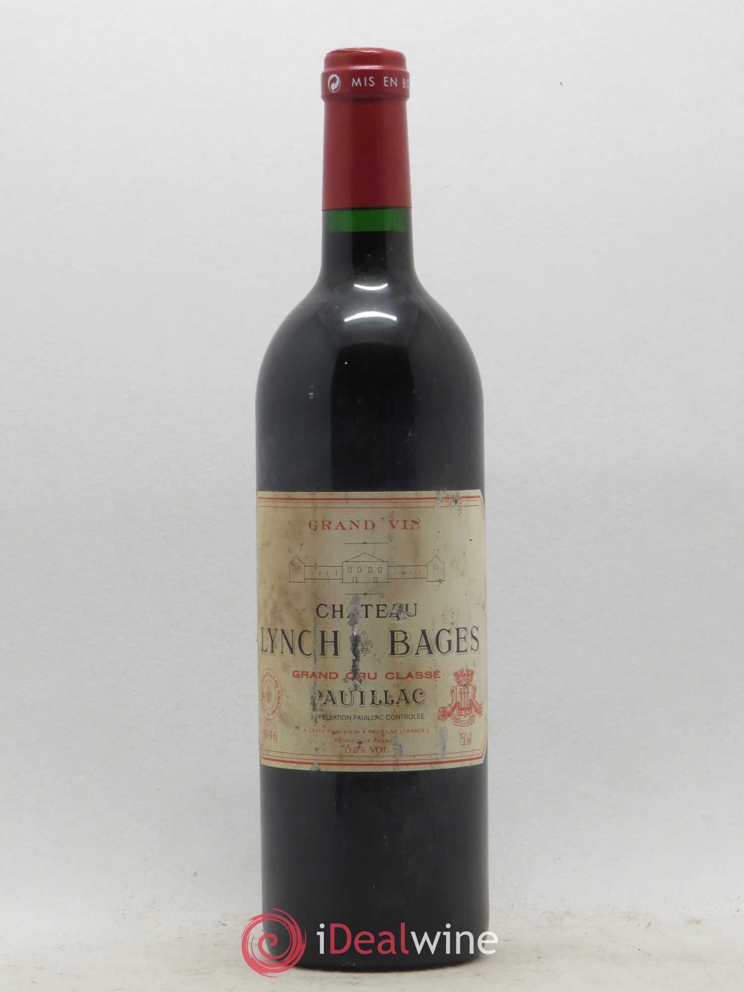 Château Lynch Bages 5ème Grand Cru Classé 1996 - Lot de 1 bouteille - 0