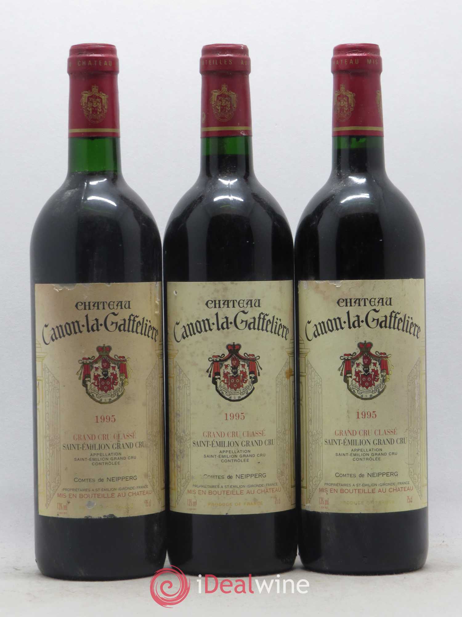Château Canon la Gaffelière 1er Grand Cru Classé B 1995 - Lot de 3 bouteilles - 0