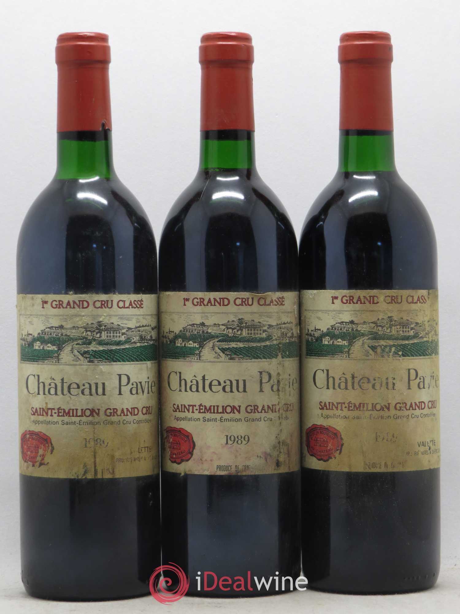 Château Pavie 1er Grand Cru Classé A 1989 - Lot de 3 bouteilles - 0