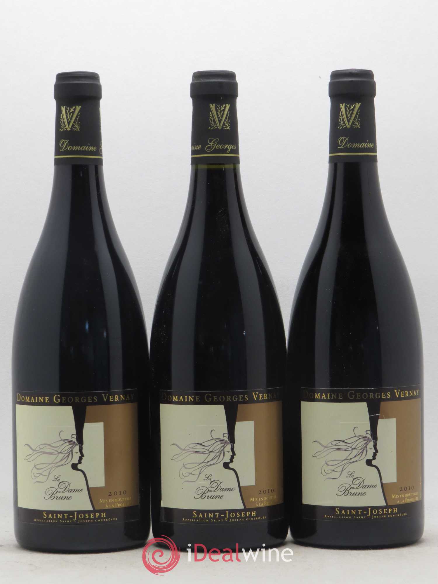 Saint-Joseph La Dame Brune Georges Vernay 2010 - Lot de 3 bouteilles - 0
