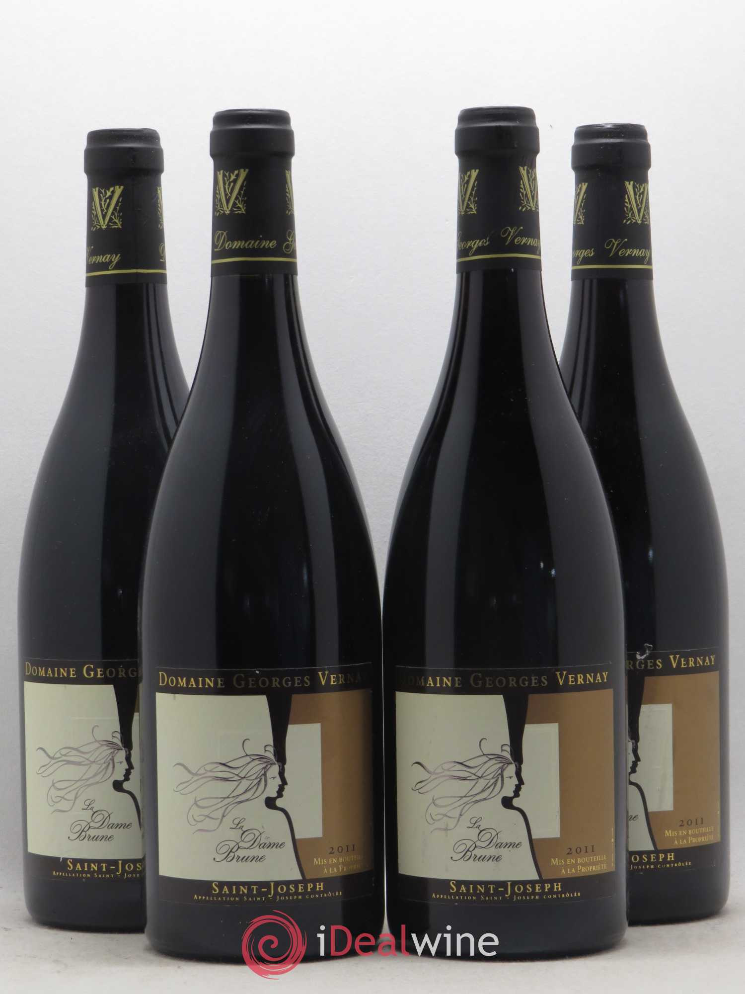 Saint-Joseph La Dame Brune Georges Vernay 2011 - Lot de 4 bouteilles - 0