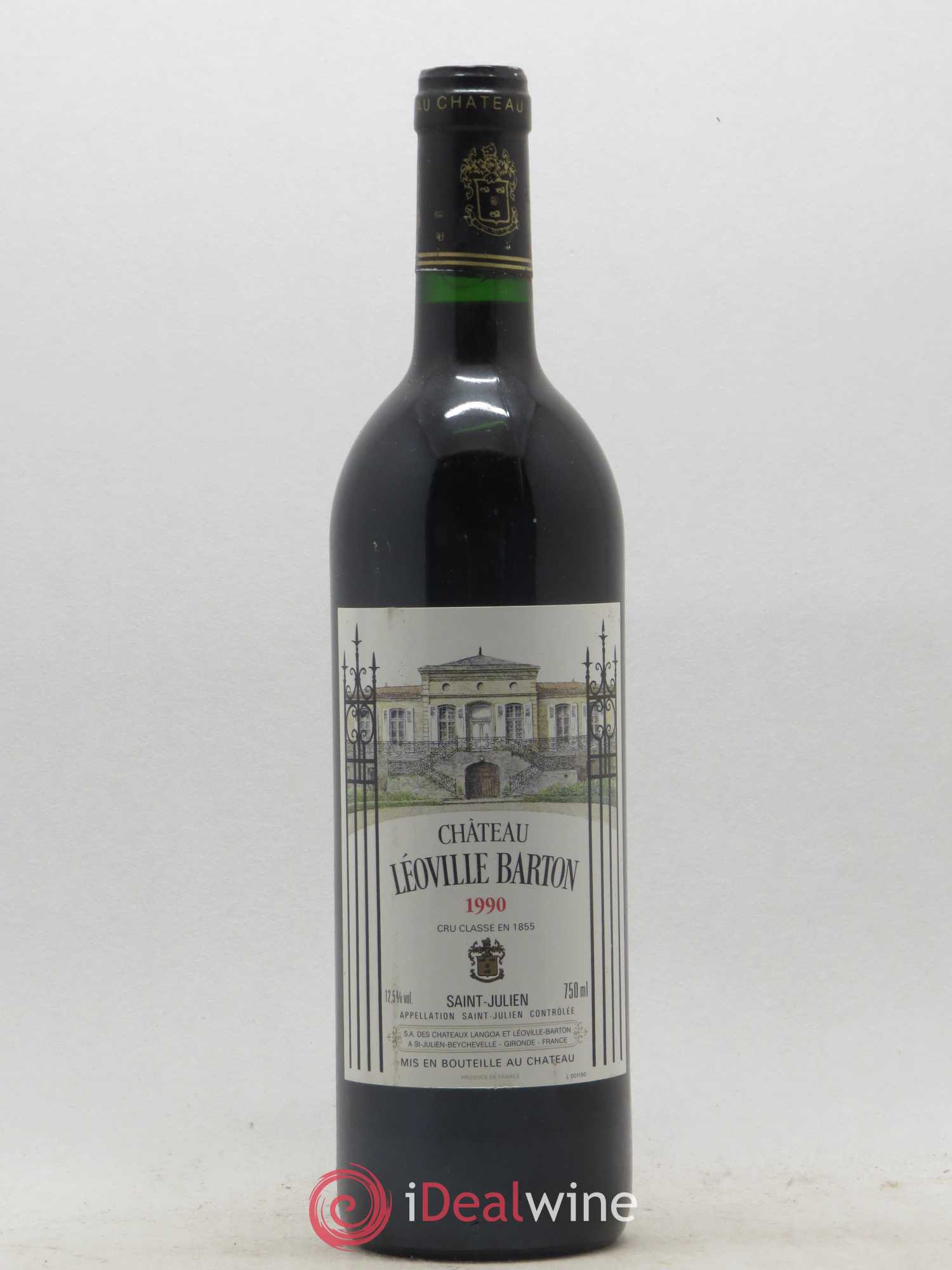Château Léoville Barton 2ème Grand Cru Classé 1990 - Lot de 1 bouteille - 0