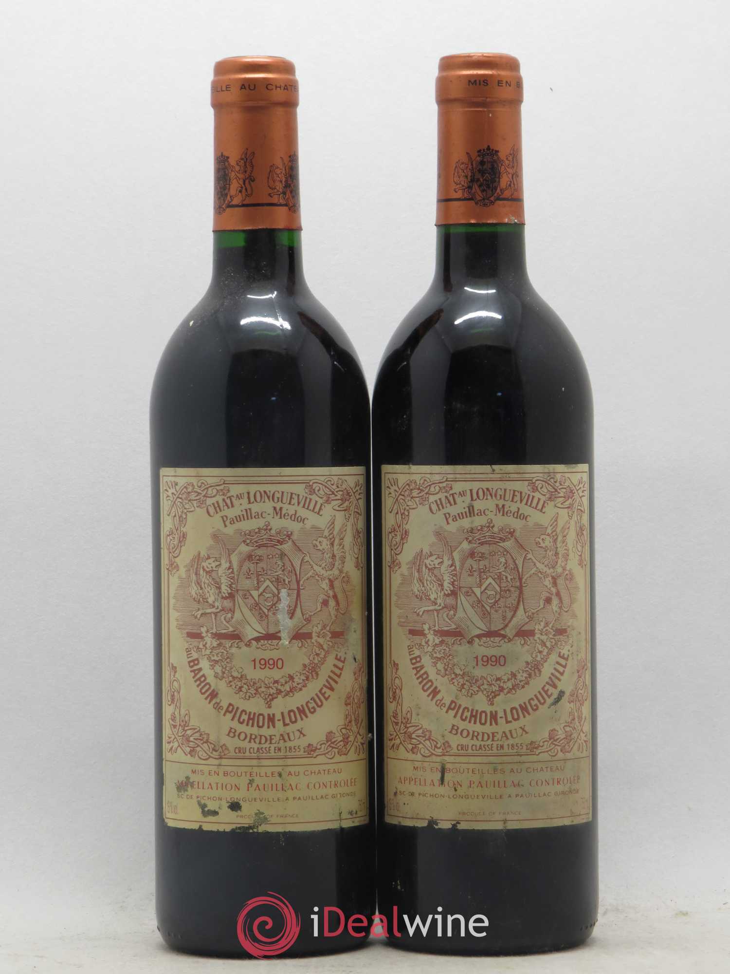 Pichon Longueville Baron 2ème Grand Cru Classé 1990 - Lot de 2 bouteilles - 0