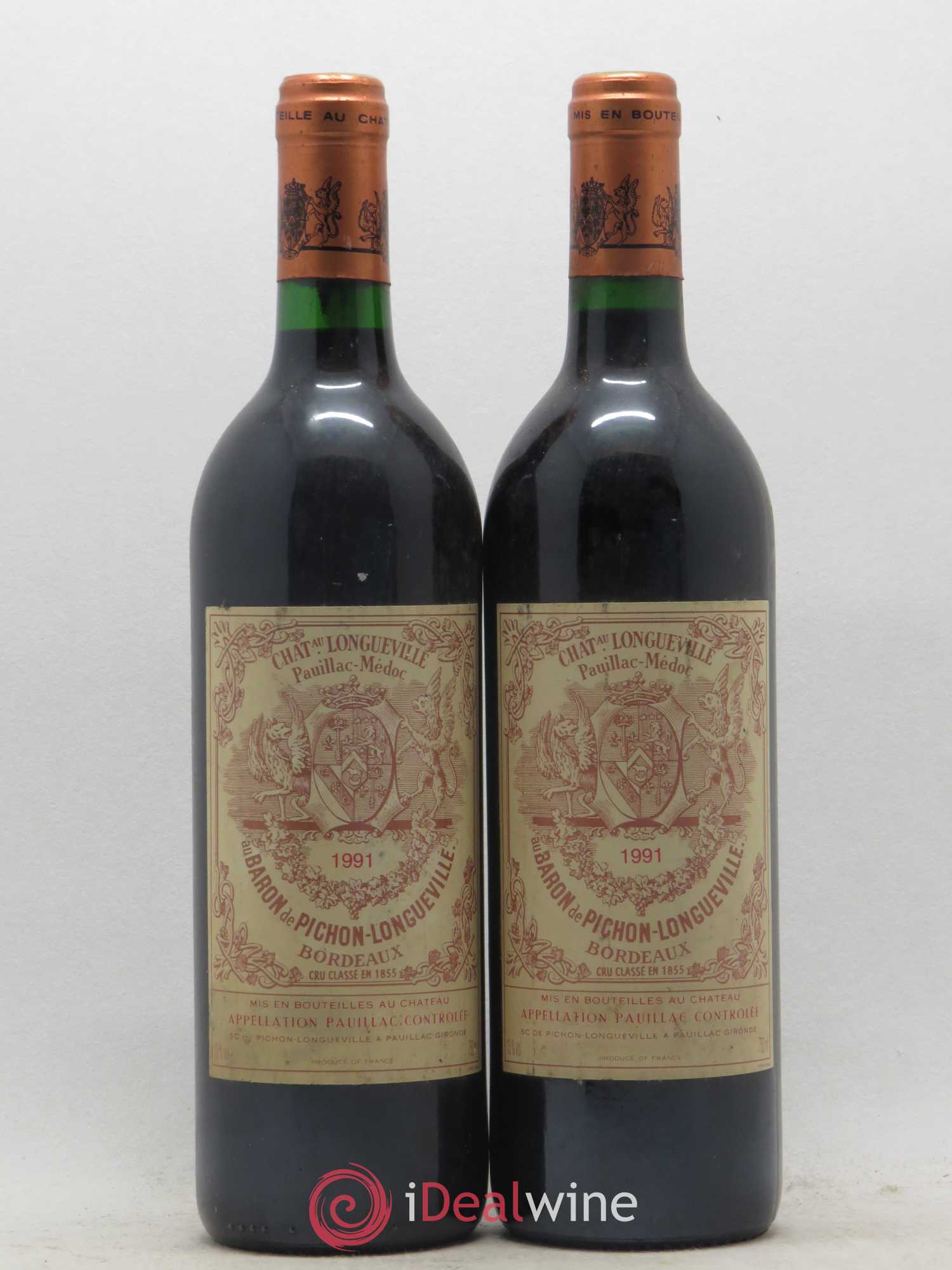 Pichon Longueville Baron 2ème Grand Cru Classé 1991 - Lot de 2 bouteilles - 0