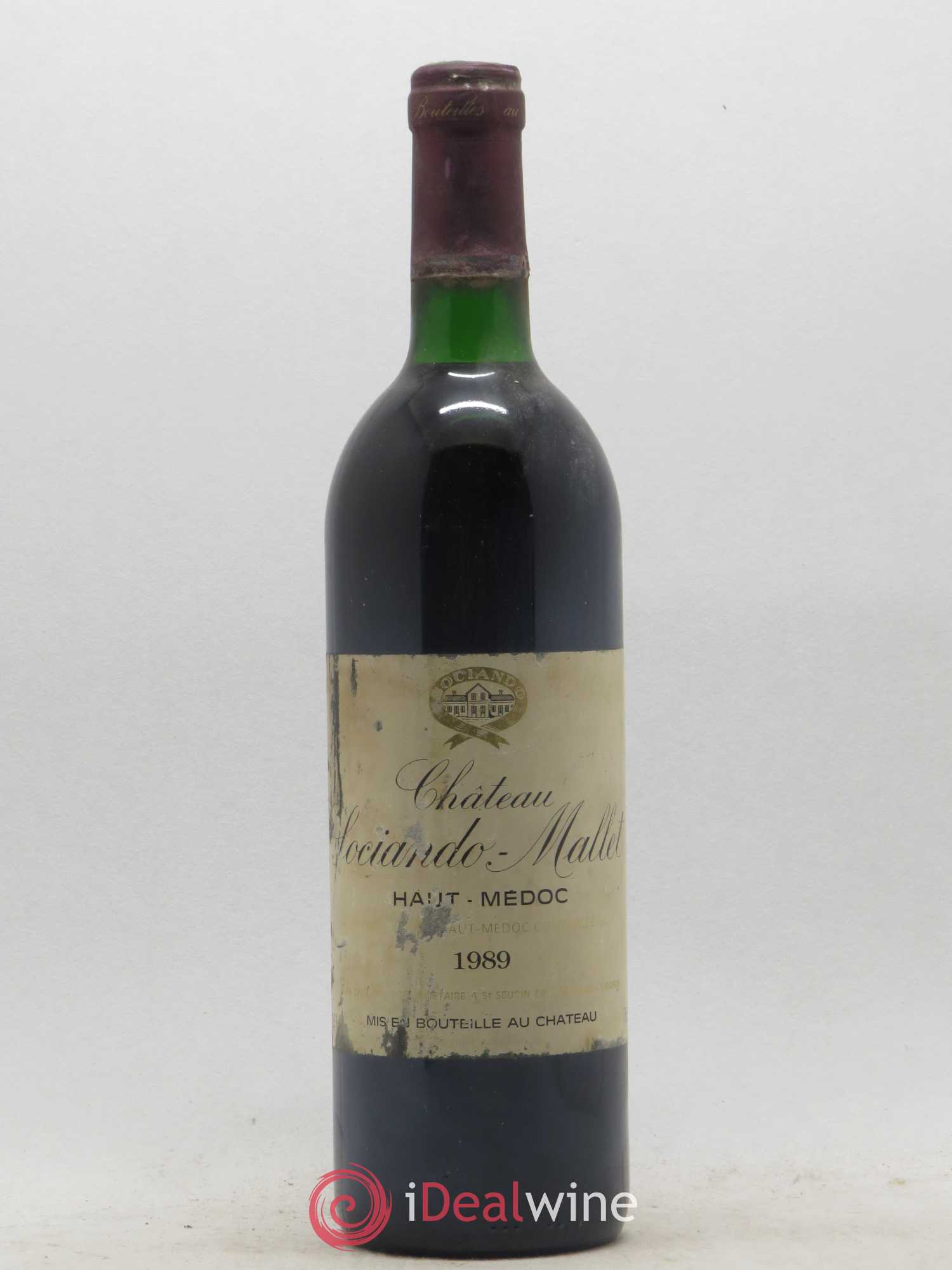 Château Sociando Mallet 1989 - Lot de 1 bouteille - 0