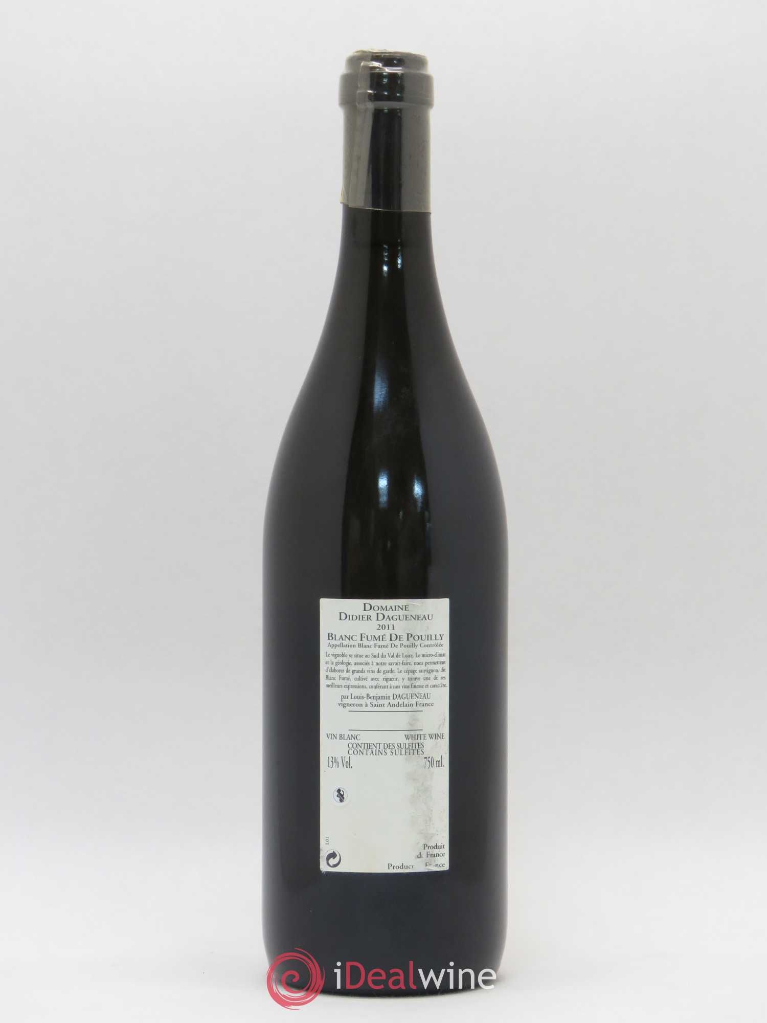Vin de France (anciennement Pouilly-Fumé) Buisson Renard Dagueneau (Domaine Didier - Louis-Benjamin) 2011 - Lot de 1 bouteille - 1