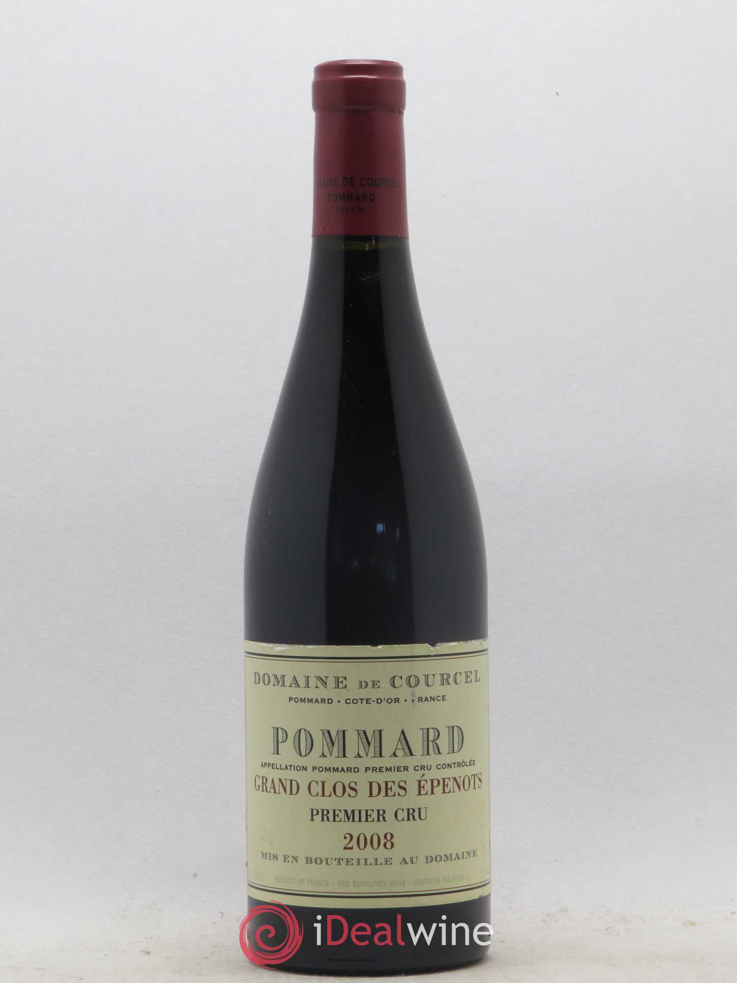 Pommard 1er Cru Grand Clos des Epenots de Courcel (Domaine) 2008 - Lot de 1 bouteille - 0