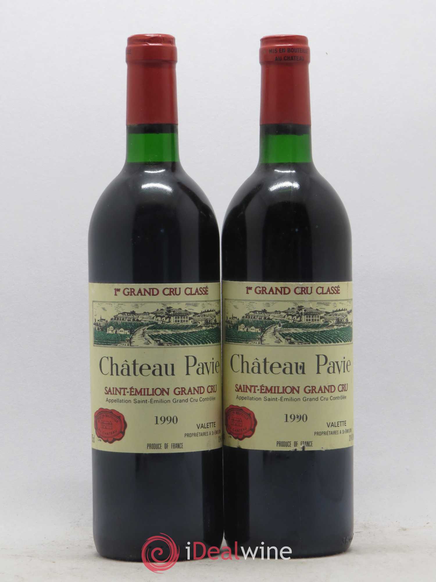 Château Pavie 1er Grand Cru Classé A 1990 - Lot de 2 bouteilles - 0