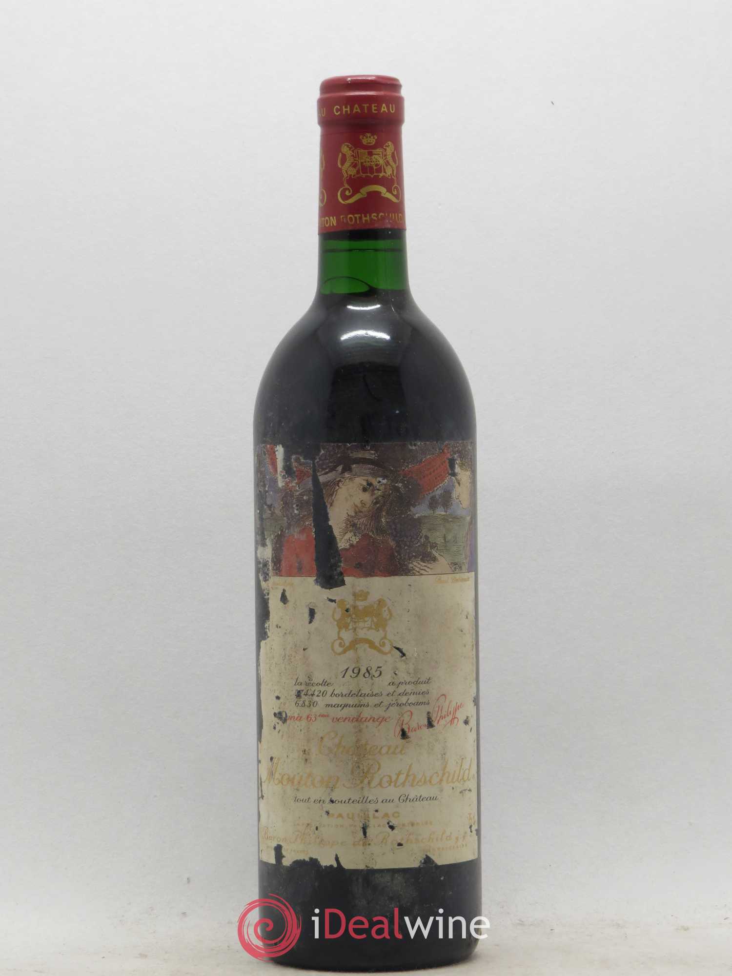 Château Mouton Rothschild 1er Grand Cru Classé 1985 - Lot de 1 bouteille - 0