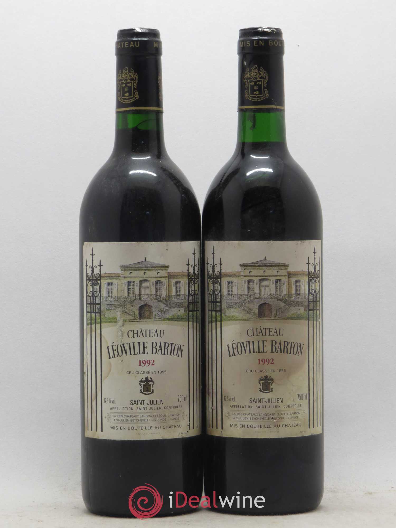 Château Léoville Barton 2ème Grand Cru Classé 1992 - Lot de 2 bouteilles - 0