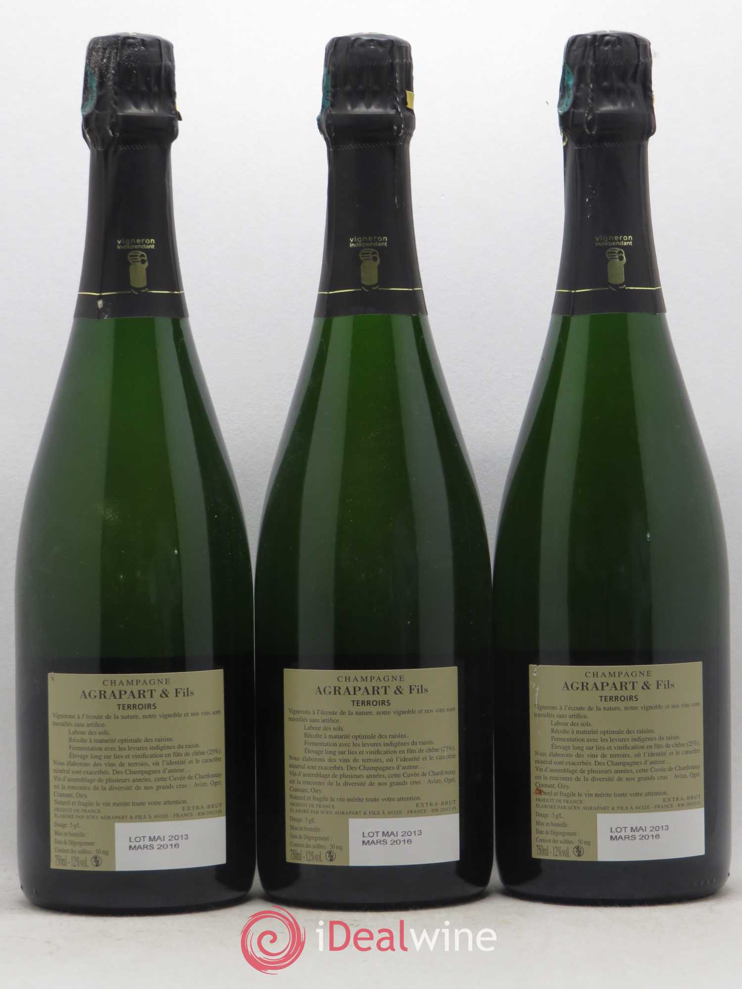 Terroirs Blanc de Blancs Extra-Brut Agrapart & Fils - Lot de 3 bouteilles - 1