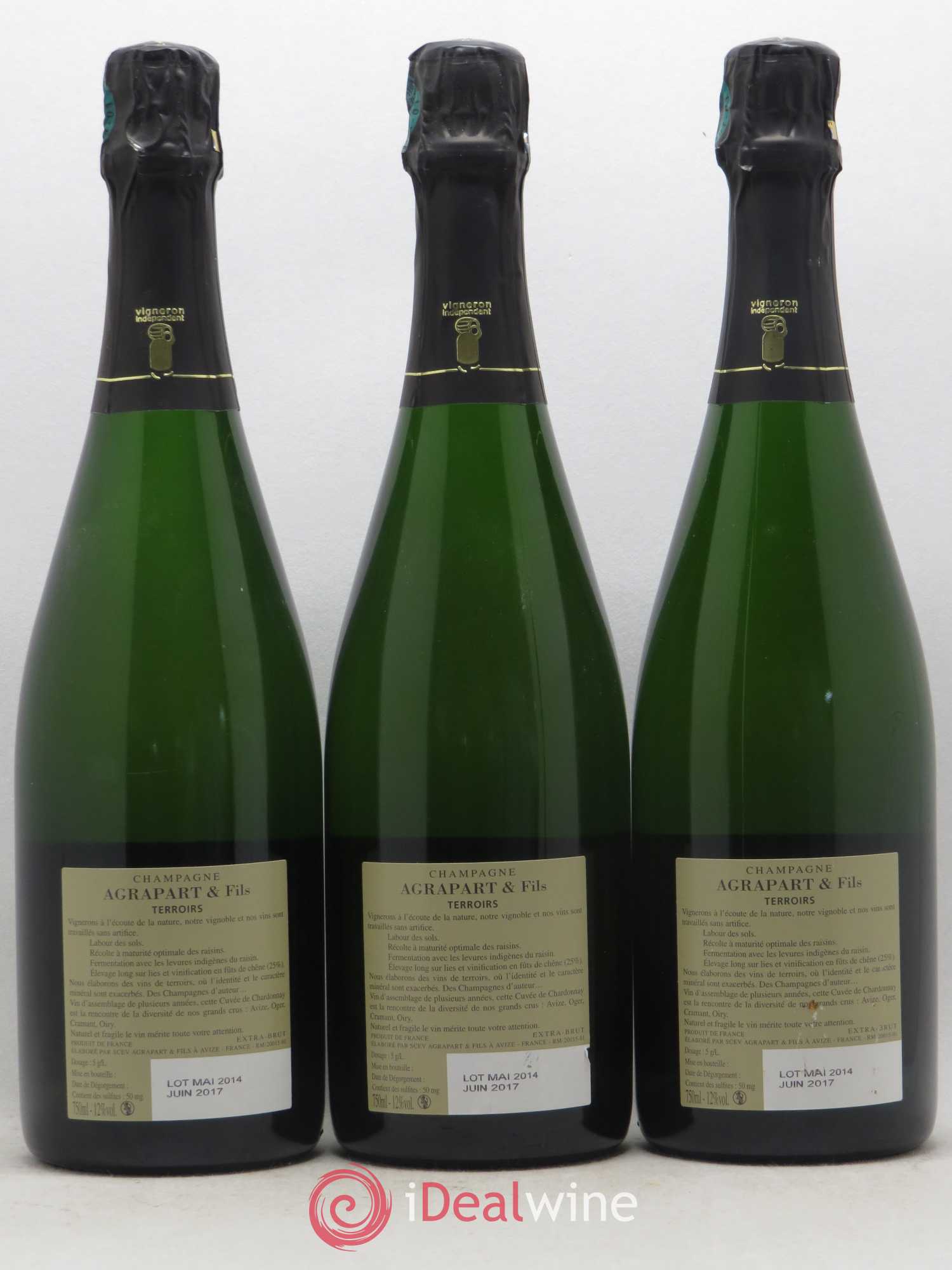 Terroirs Blanc de Blancs Extra-Brut Agrapart & Fils - Lot de 3 bouteilles - 1