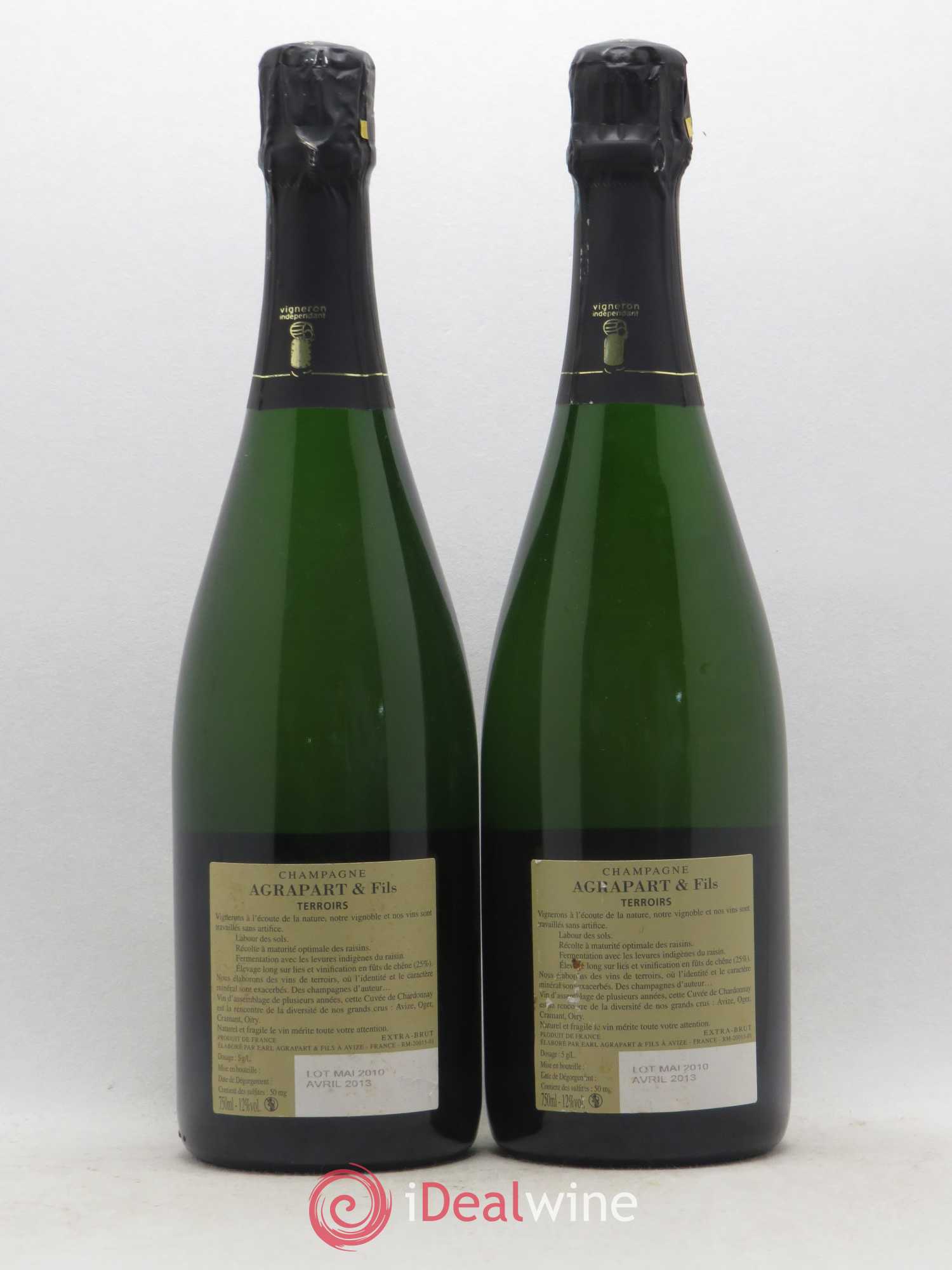 Terroirs Blanc de Blancs Extra-Brut Agrapart & Fils - Lot de 2 bouteilles - 1