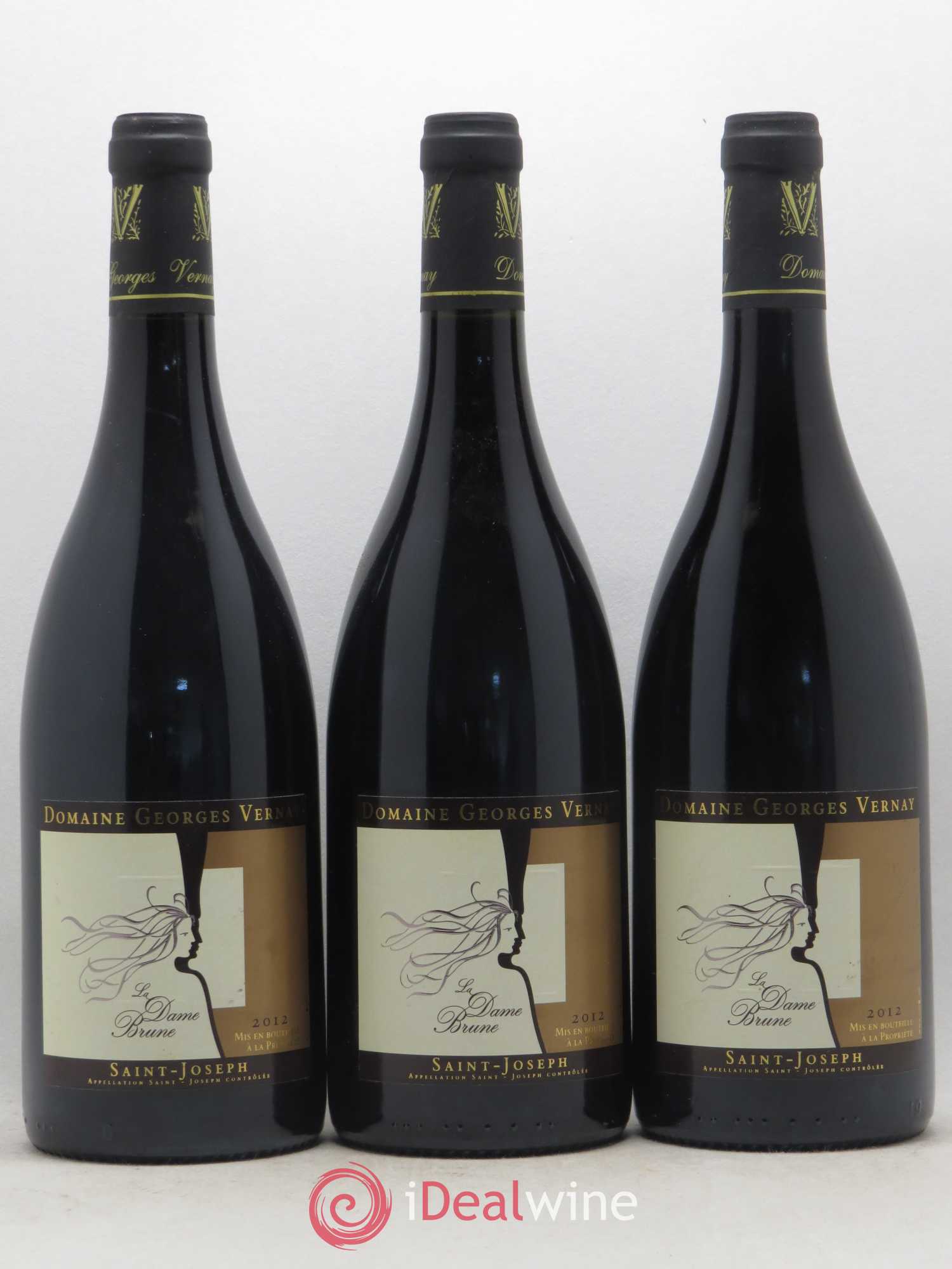 Saint-Joseph La Dame Brune Georges Vernay 2012 - Lot de 3 bouteilles - 0