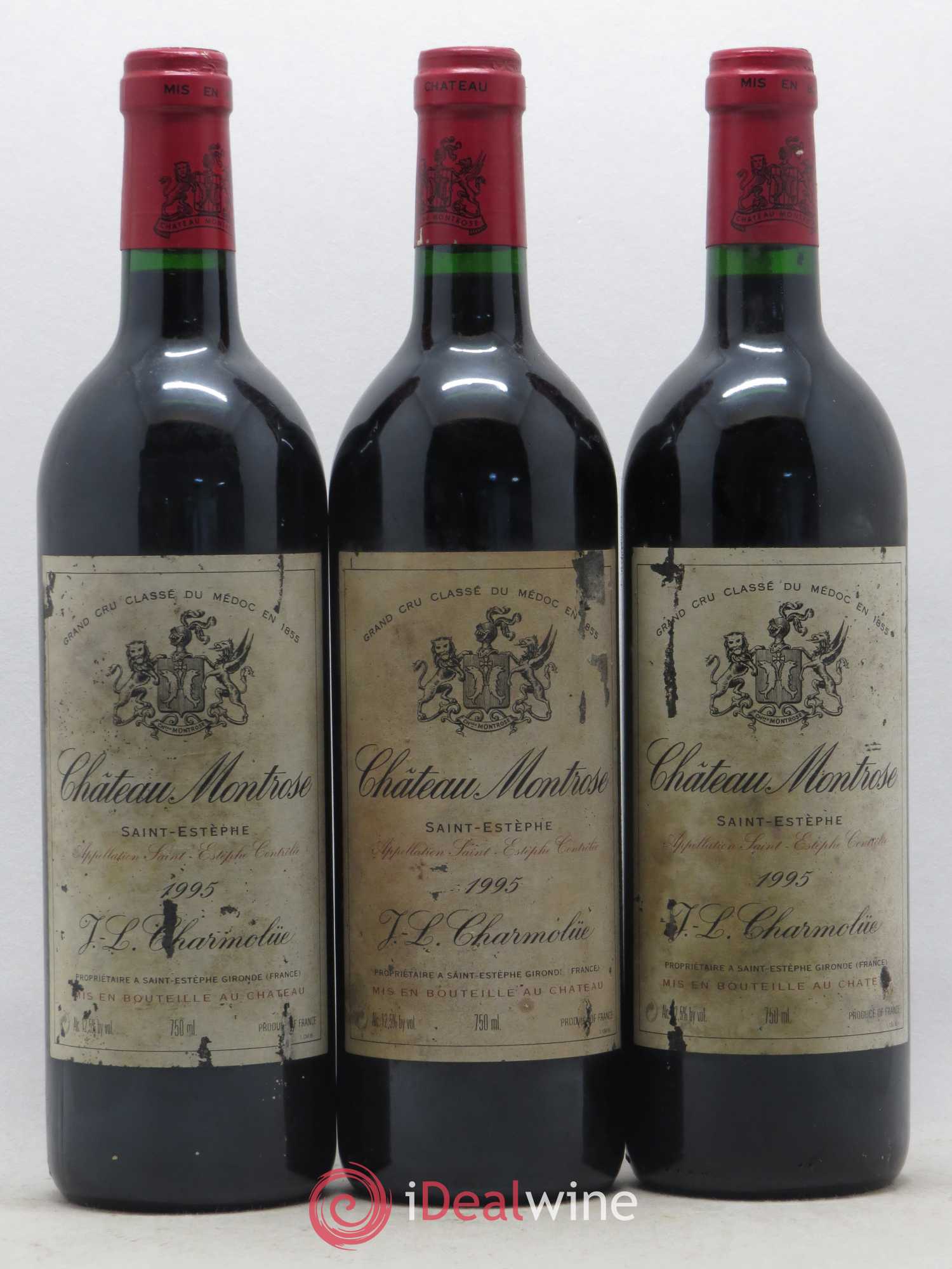 Château Montrose 2ème Grand Cru Classé 1995 - Lot de 3 bouteilles - 0