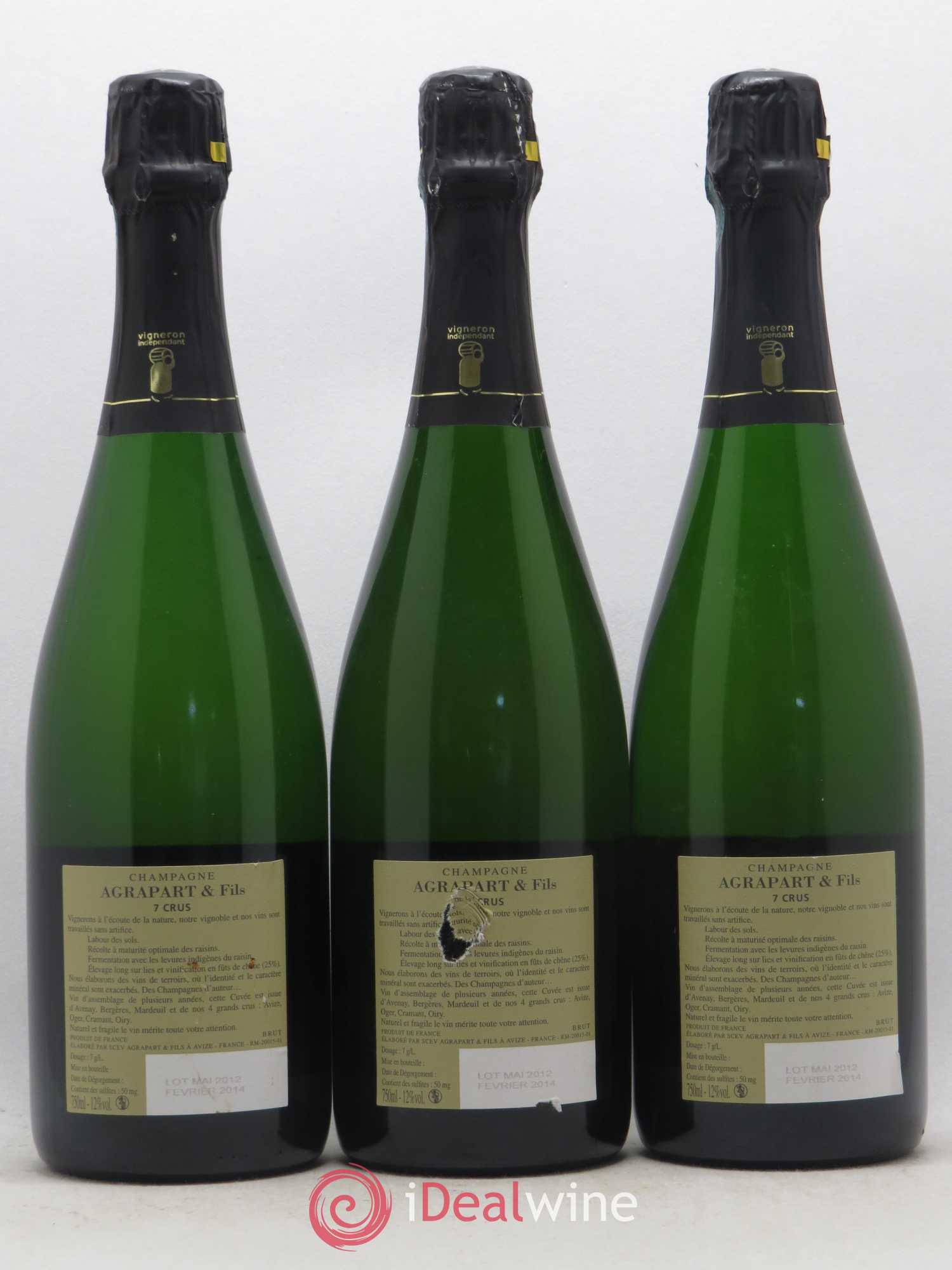 7 Crus Brut Agrapart & Fils - Lot de 3 bouteilles - 1