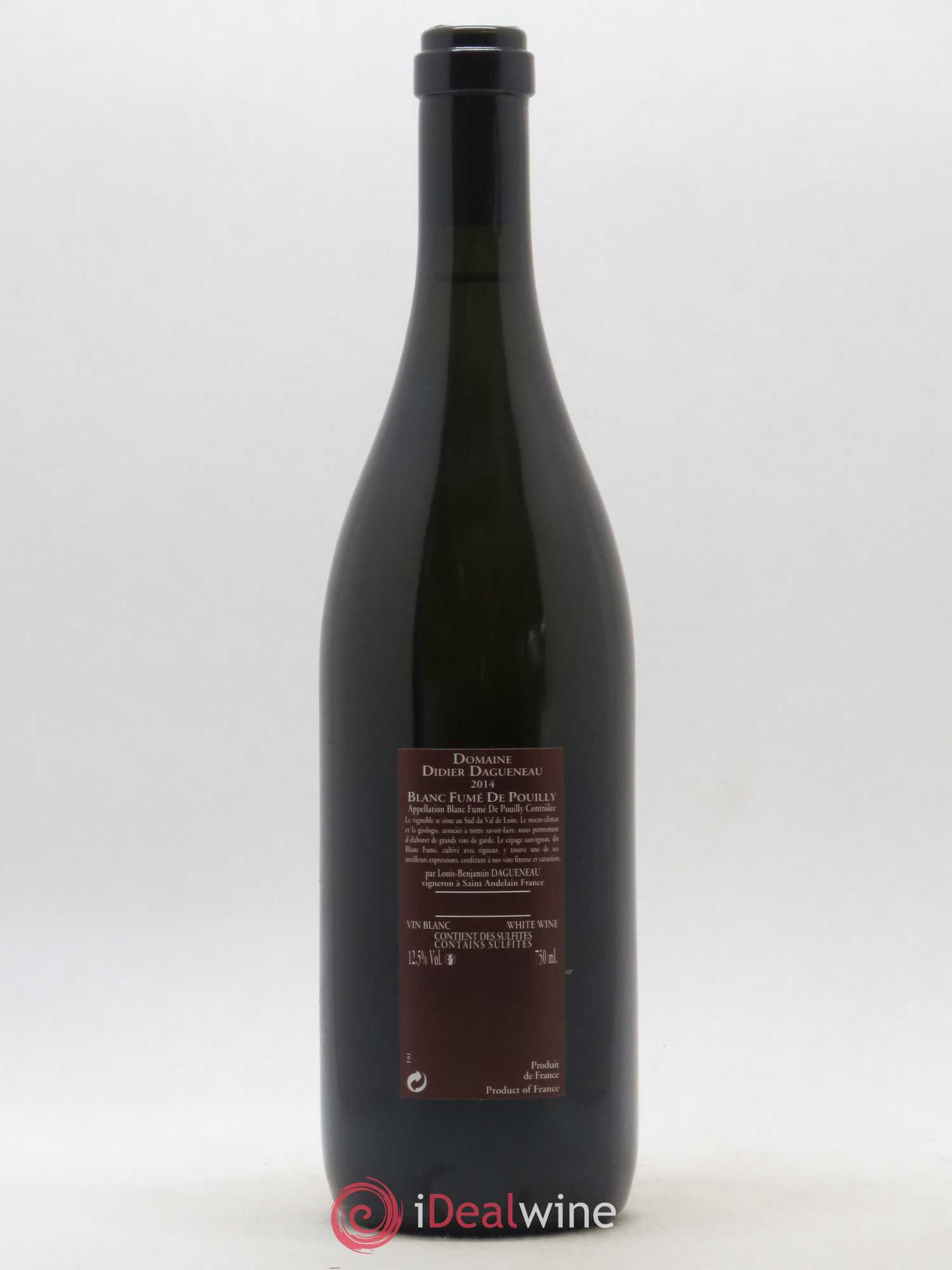 Vin de France (anciennement Pouilly-Fumé) Pur Sang Dagueneau (Domaine Didier - Louis-Benjamin) 2014 - Lot de 1 bouteille - 1