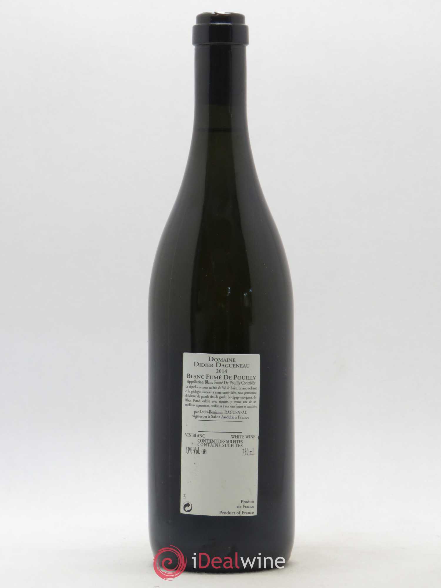 Vin de France (anciennement Pouilly-Fumé) Buisson Renard Dagueneau (Domaine Didier - Louis-Benjamin) 2014 - Lot de 1 bouteille - 1