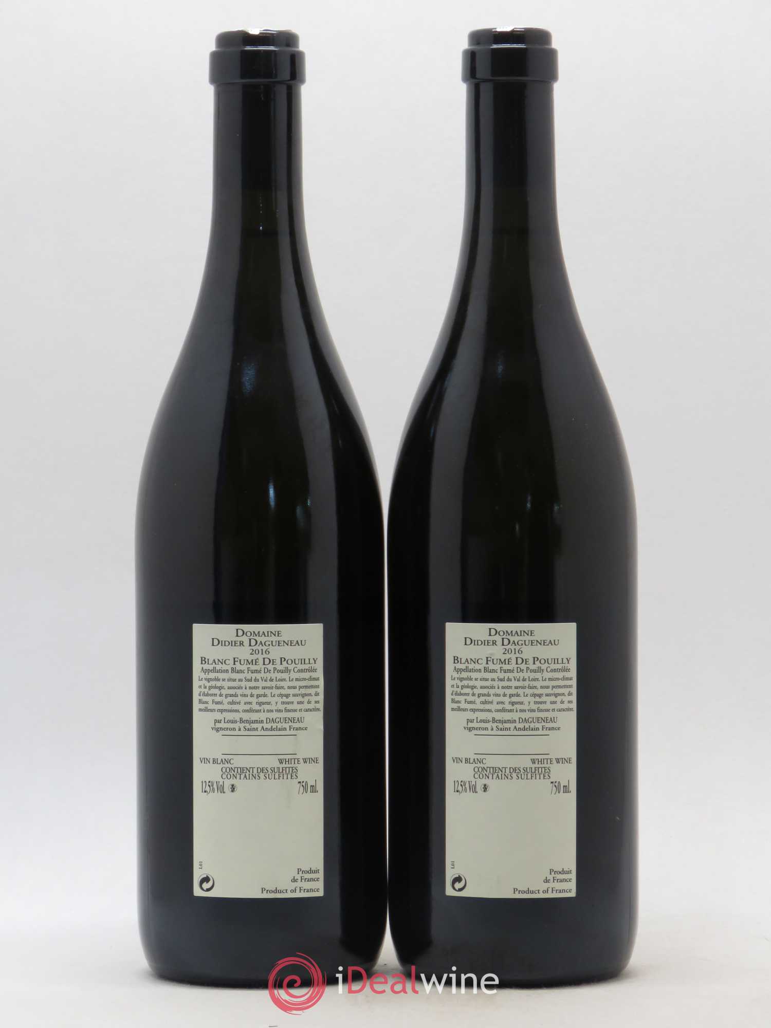 Vin de France (anciennement Pouilly-Fumé) Buisson Renard Dagueneau (Domaine Didier - Louis-Benjamin) 2016 - Lot de 2 bouteilles - 1